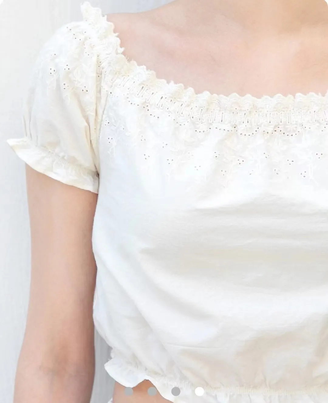 Cropped Ruffle Top