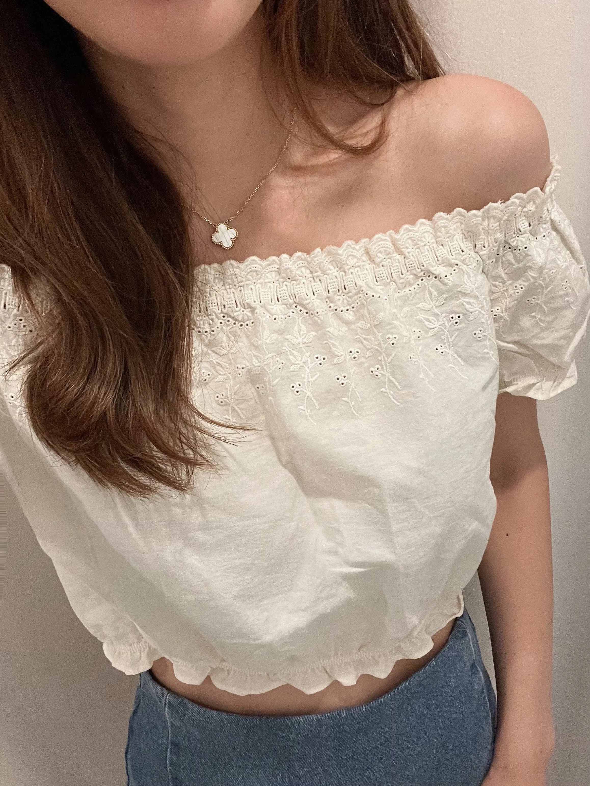 Cropped Ruffle Top