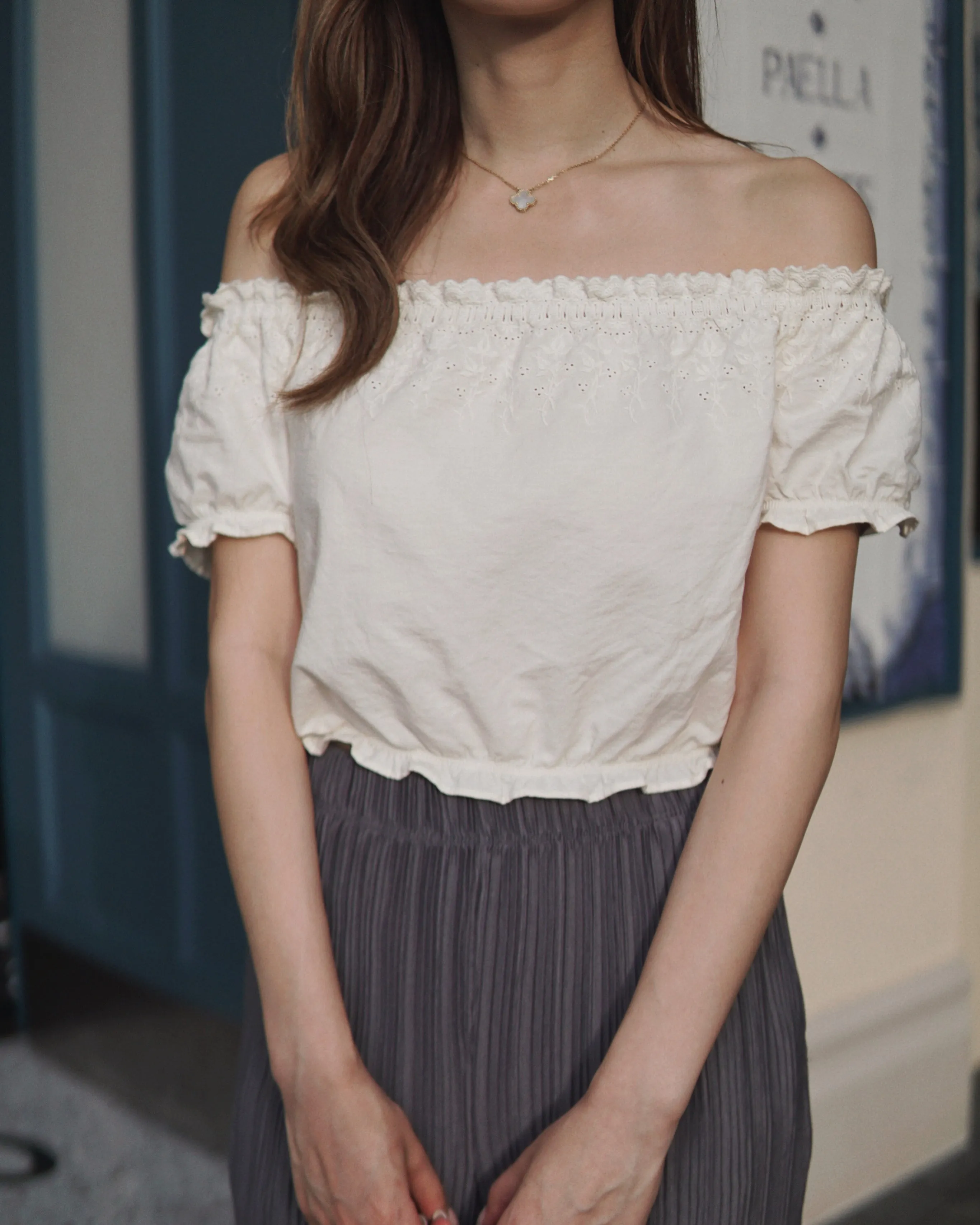 Cropped Ruffle Top