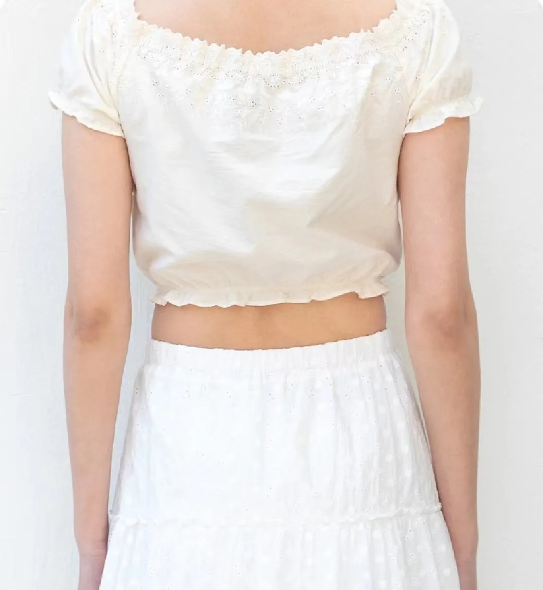 Cropped Ruffle Top