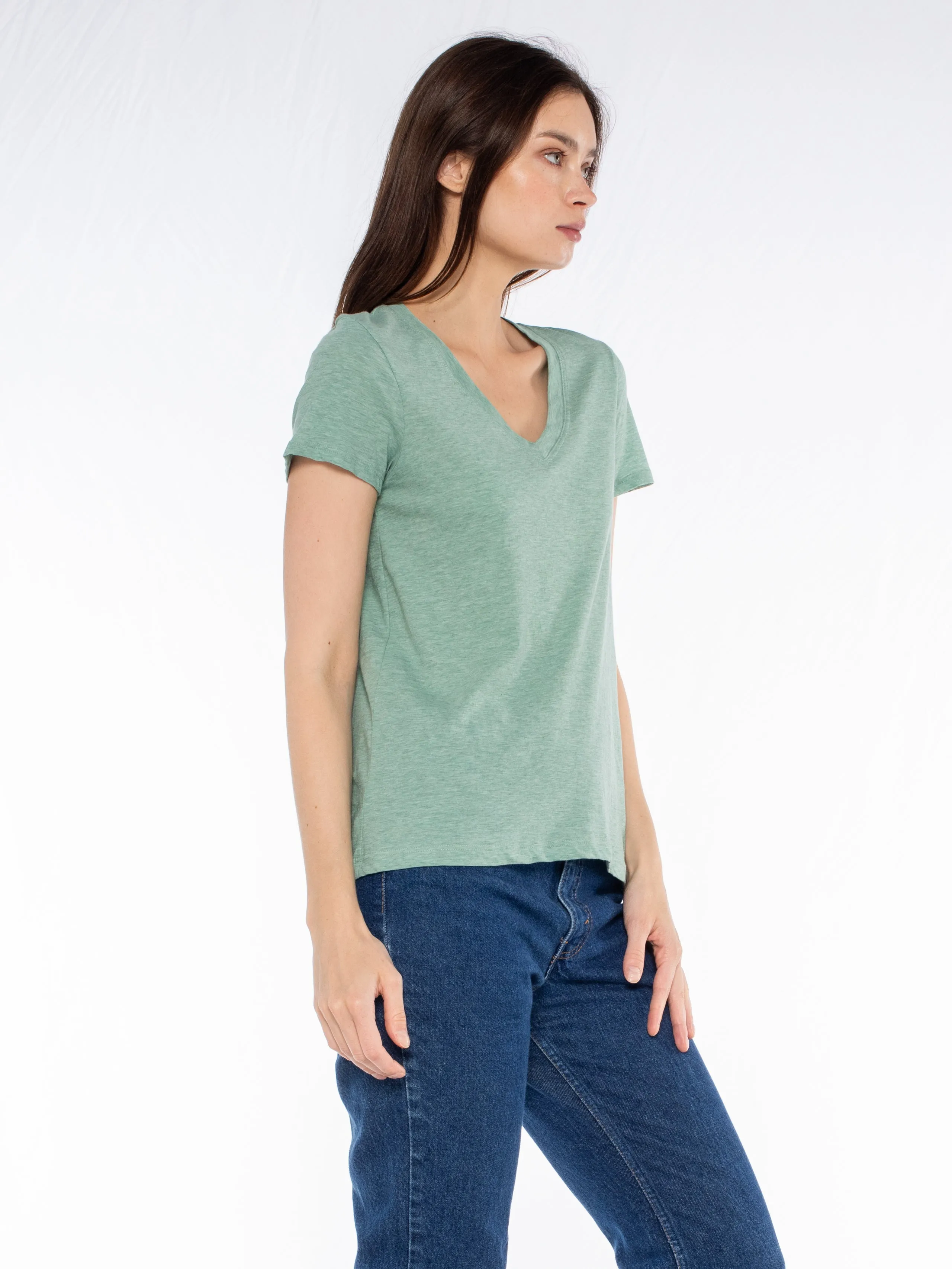 Deep V-Neck Baby Fit Tee