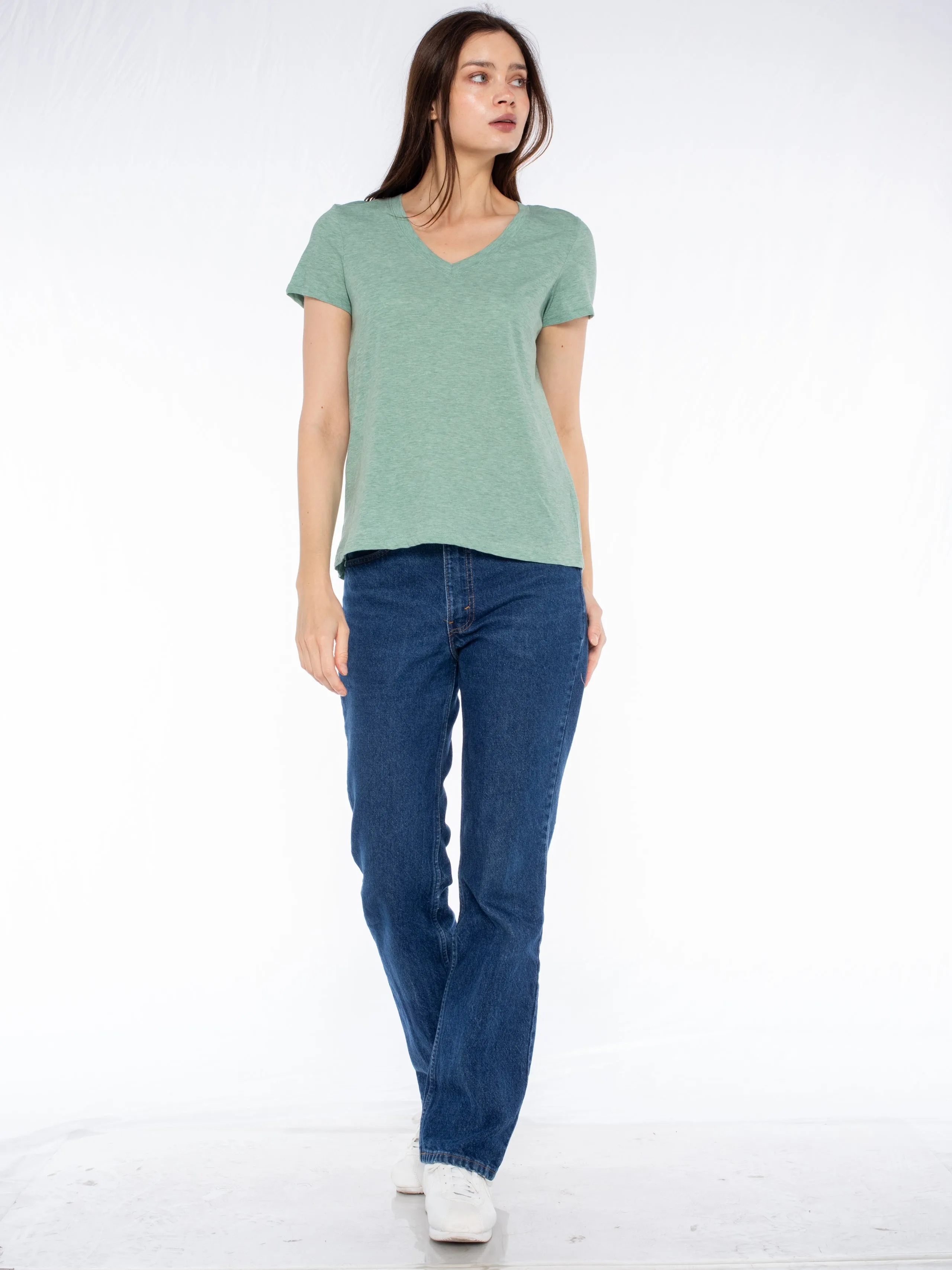 Deep V-Neck Baby Fit Tee