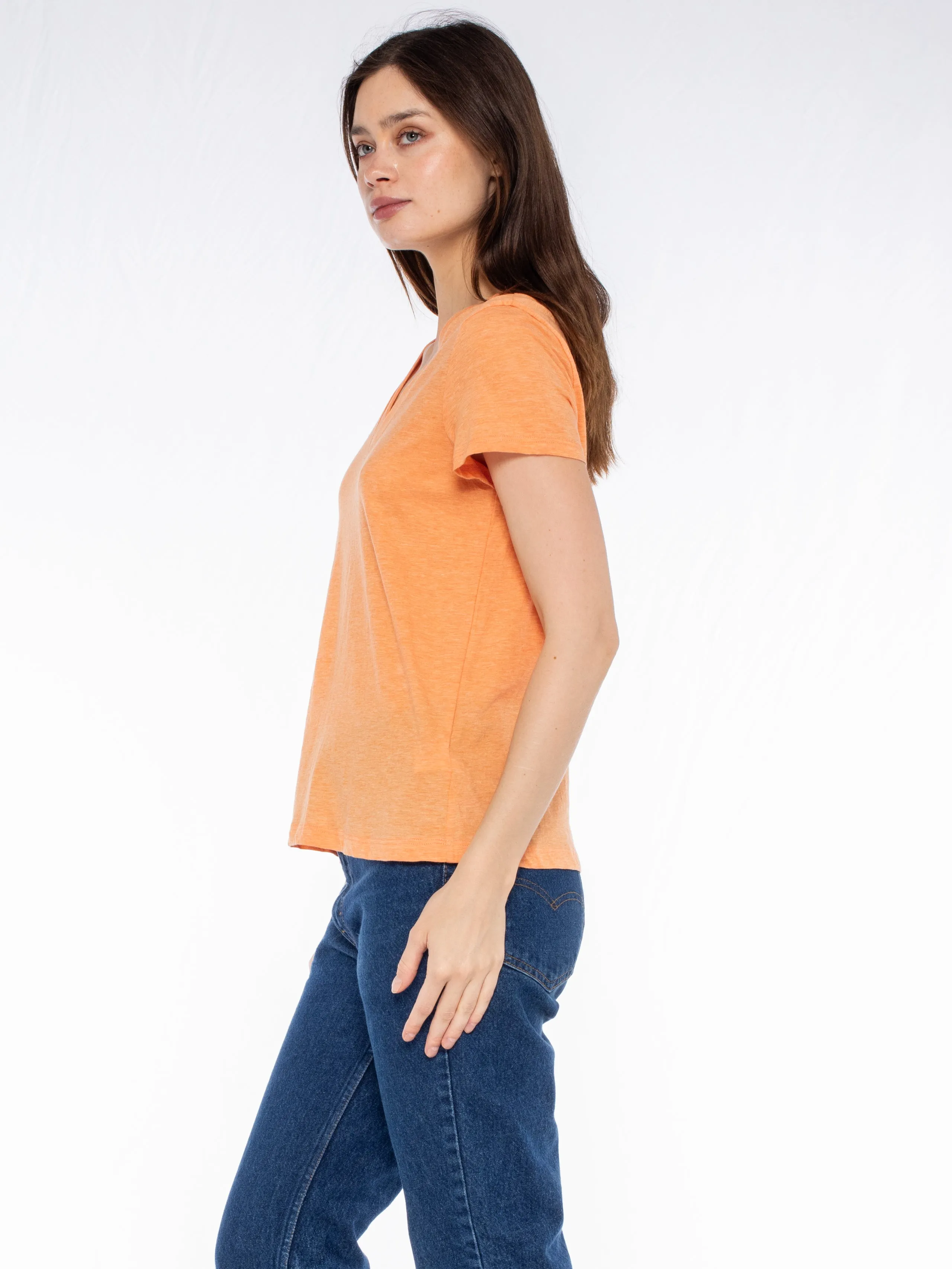 Deep V-Neck Baby Fit Tee