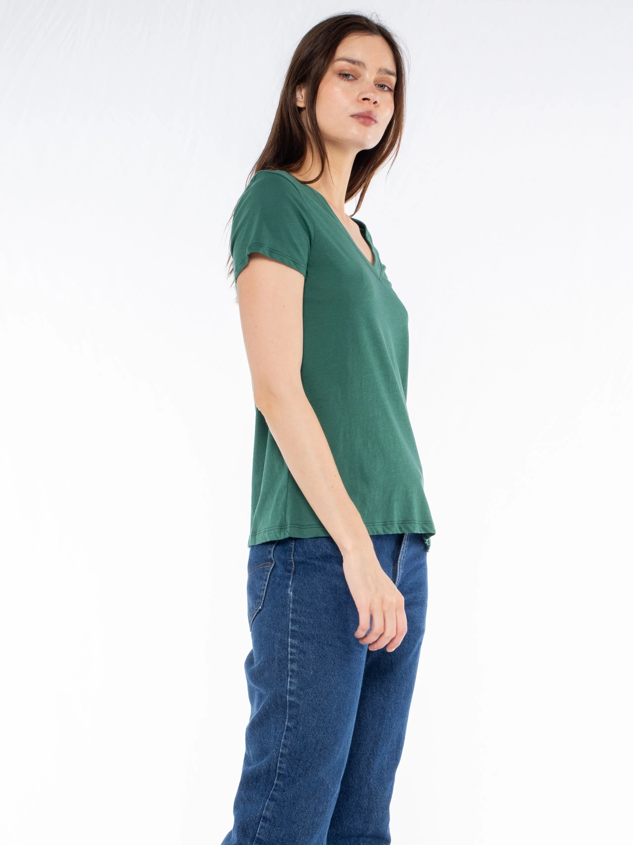 Deep V-Neck Baby Fit Tee