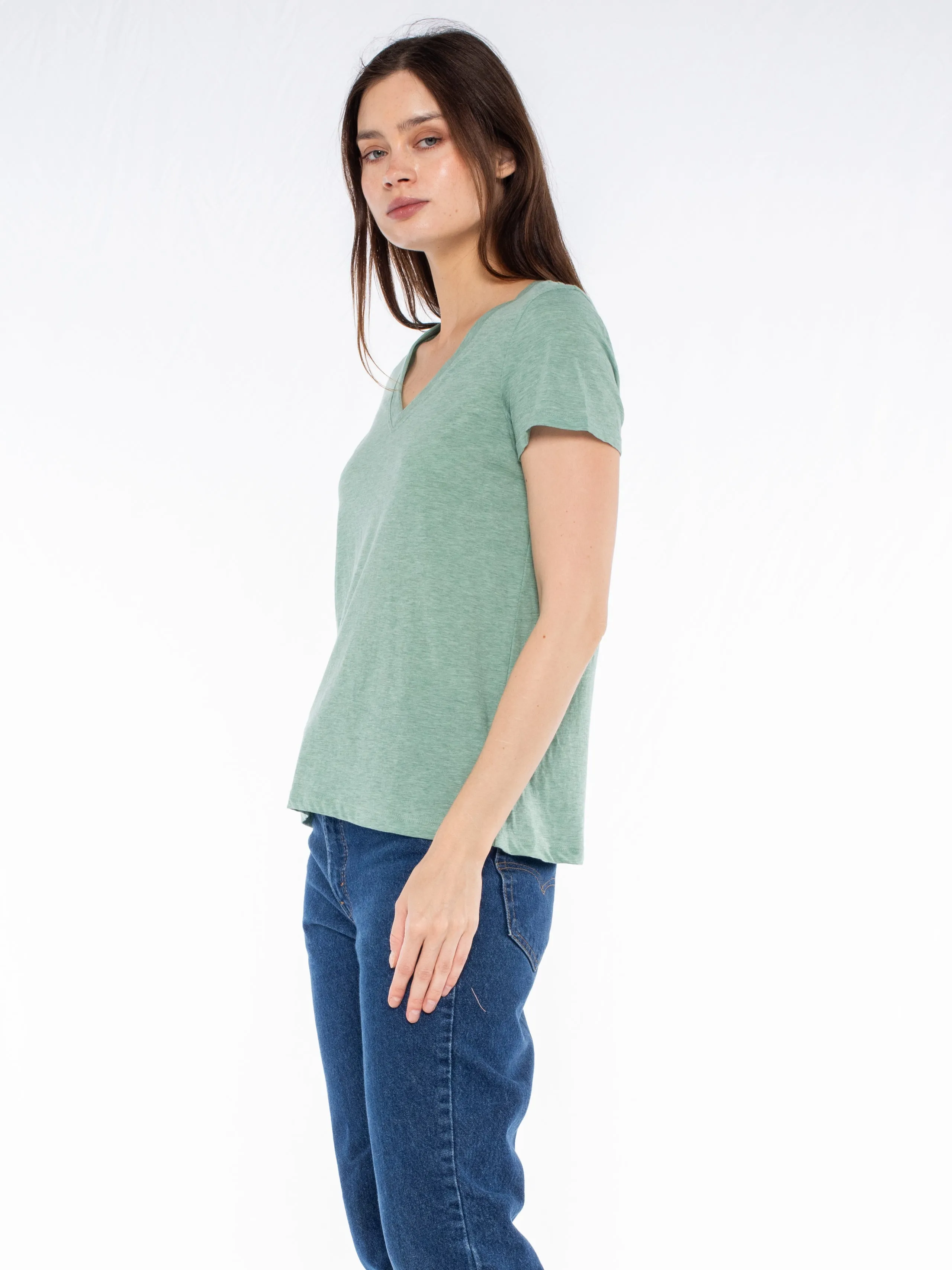 Deep V-Neck Baby Fit Tee
