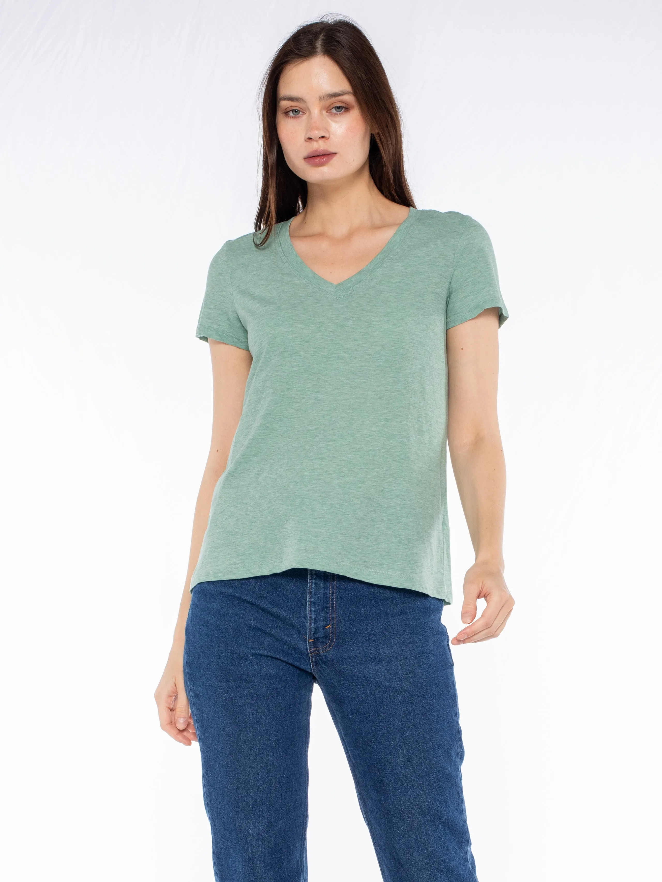 Deep V-Neck Baby Fit Tee