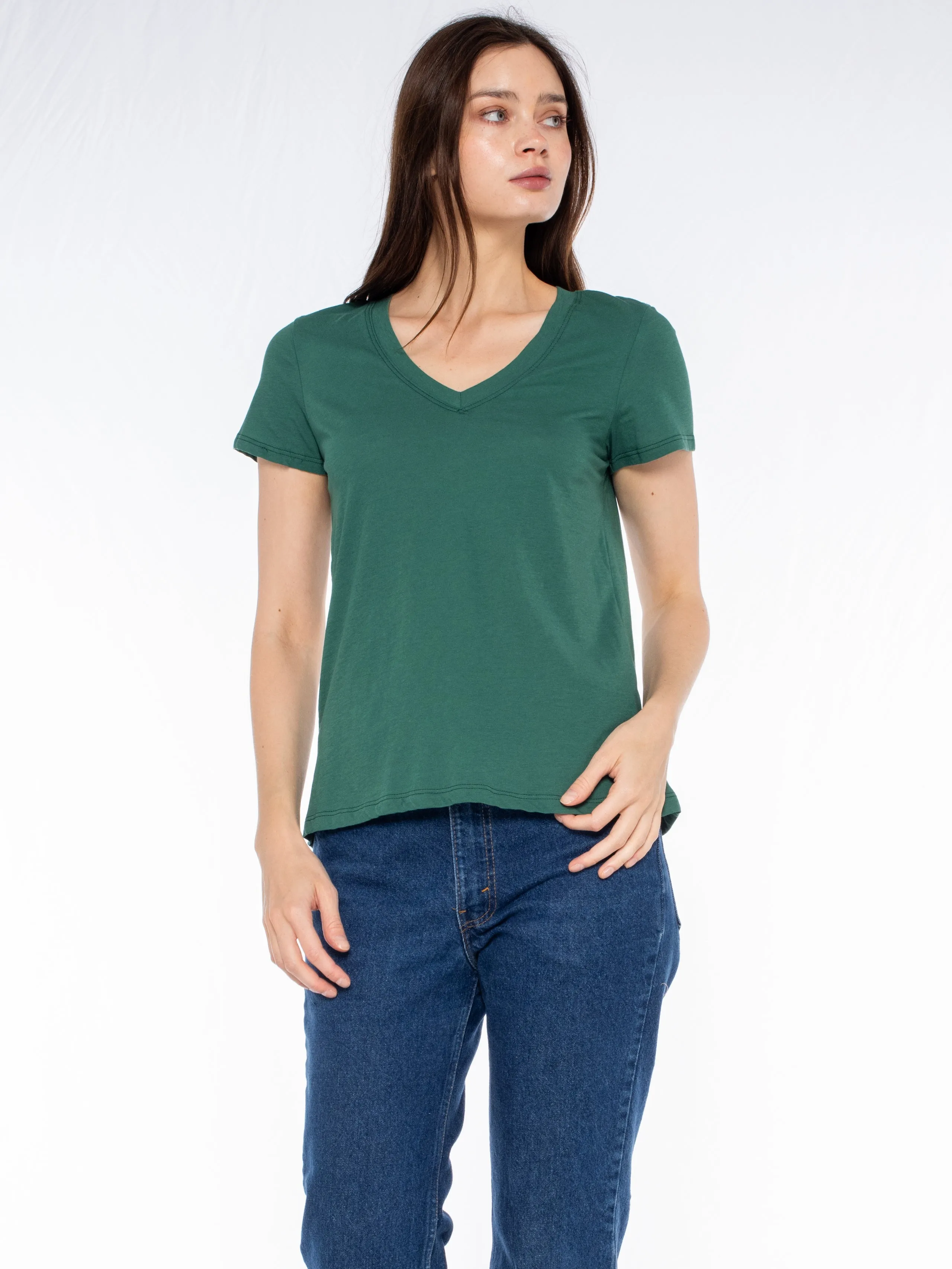 Deep V-Neck Baby Fit Tee