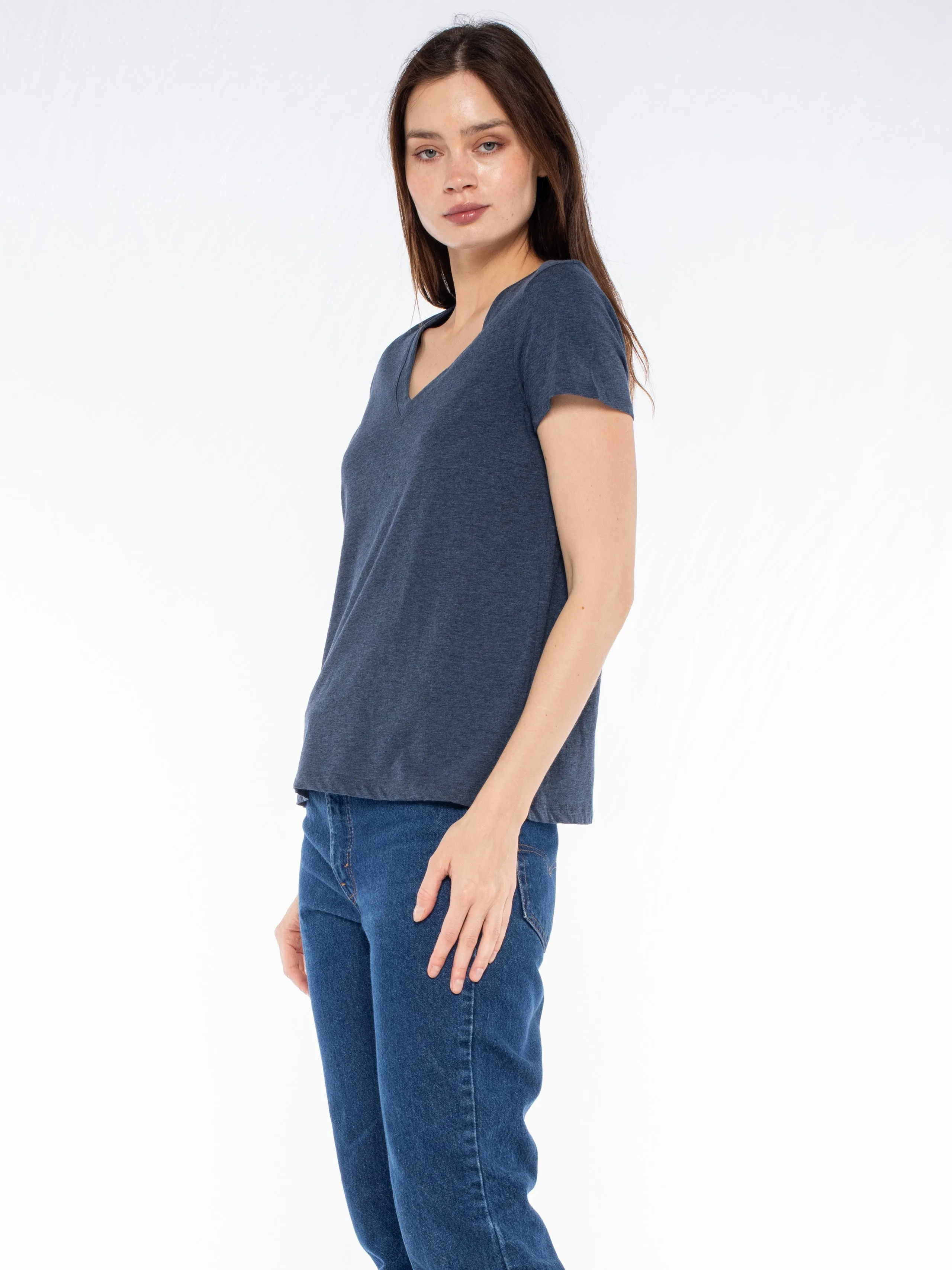 Deep V-Neck Baby Fit Tee
