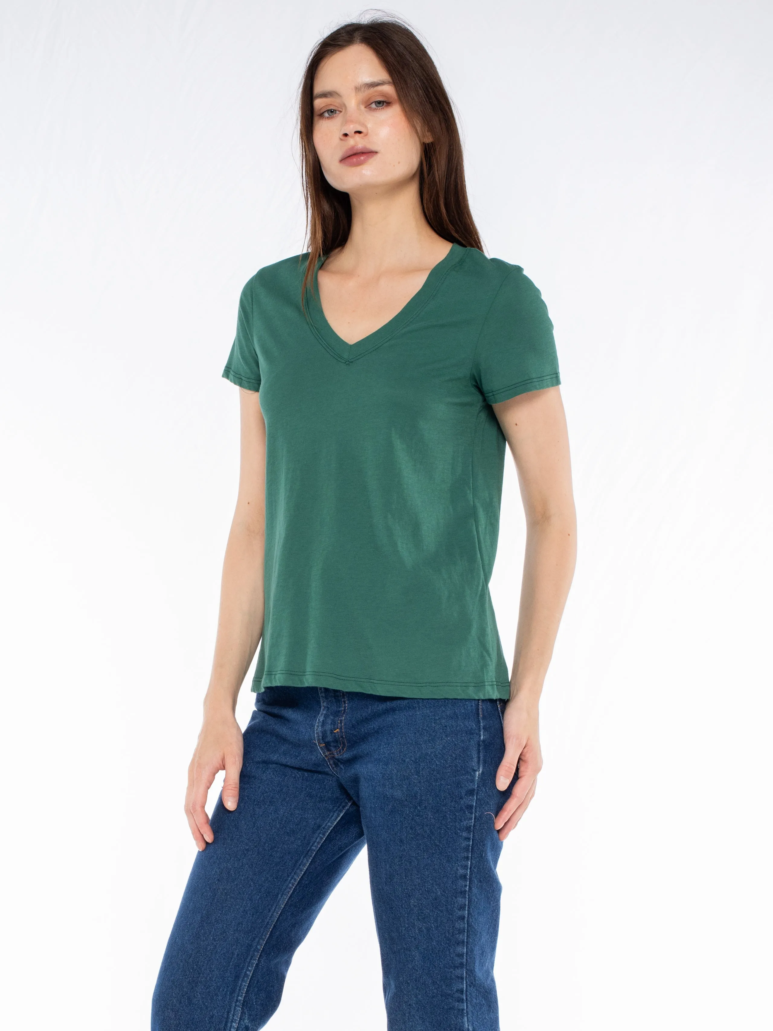 Deep V-Neck Baby Fit Tee