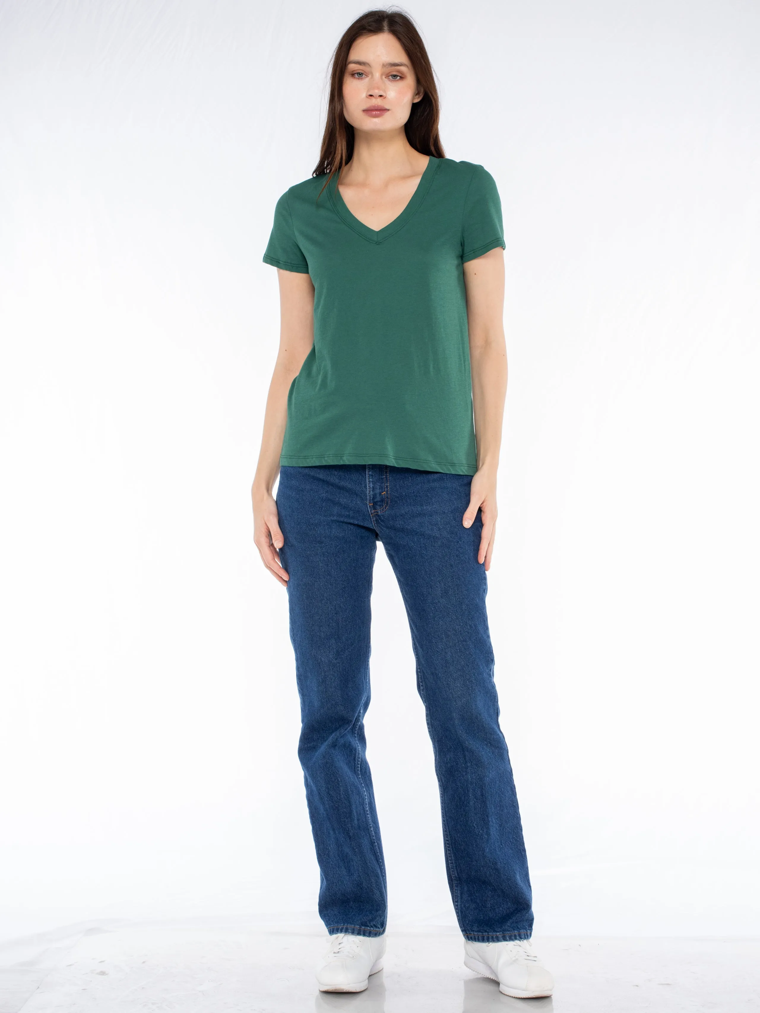 Deep V-Neck Baby Fit Tee