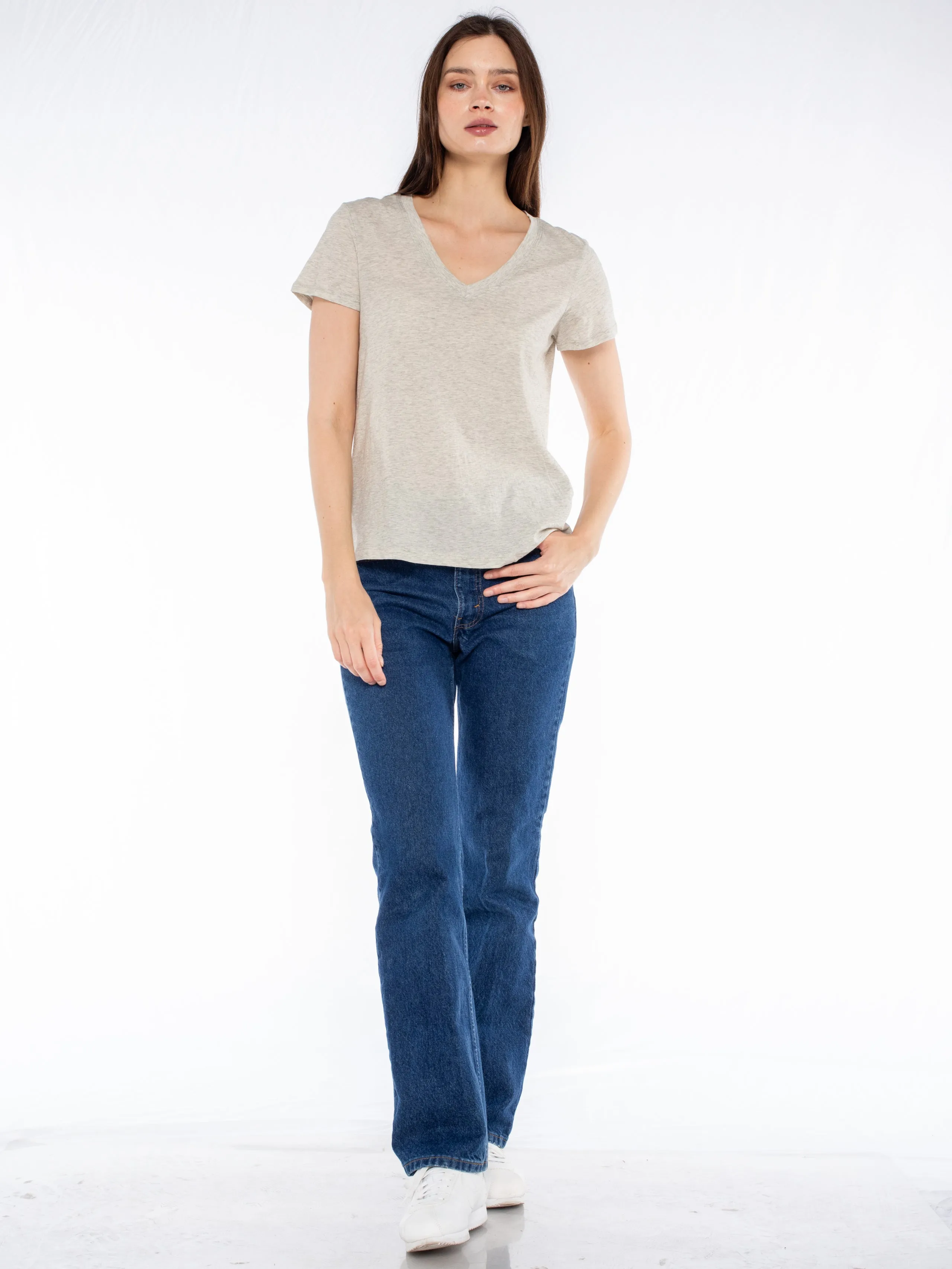 Deep V-Neck Baby Fit Tee