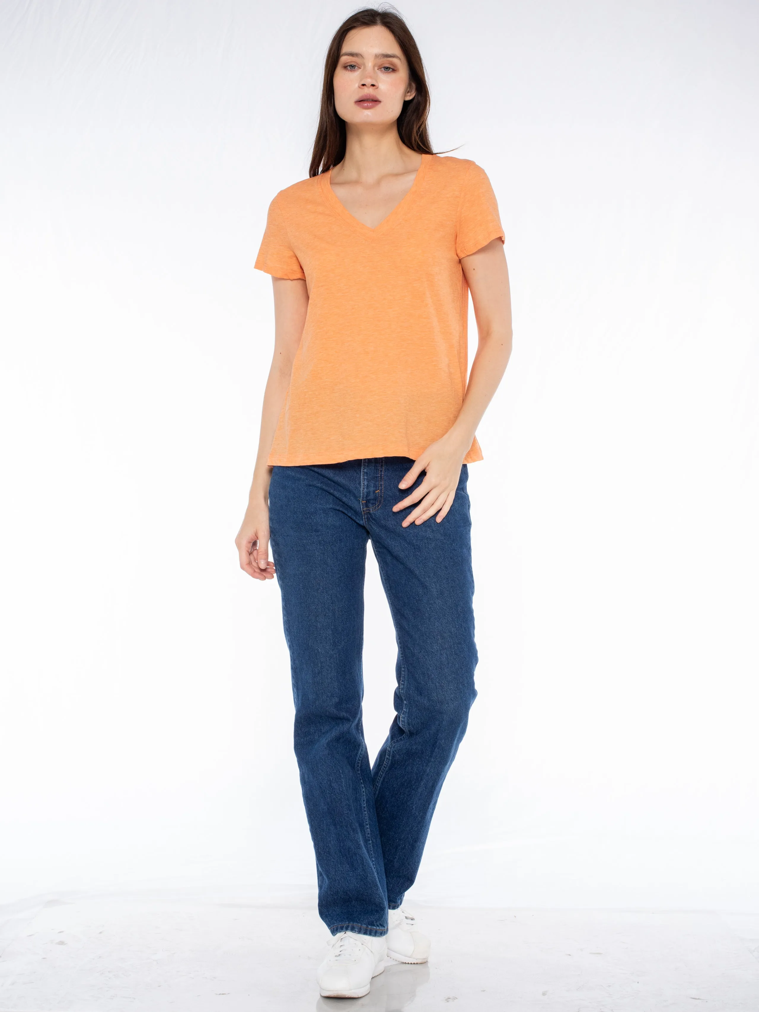 Deep V-Neck Baby Fit Tee