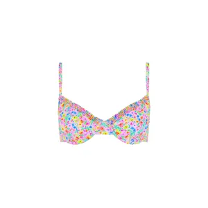 Double Ruffle Underwire Bikini Top - Moonflower