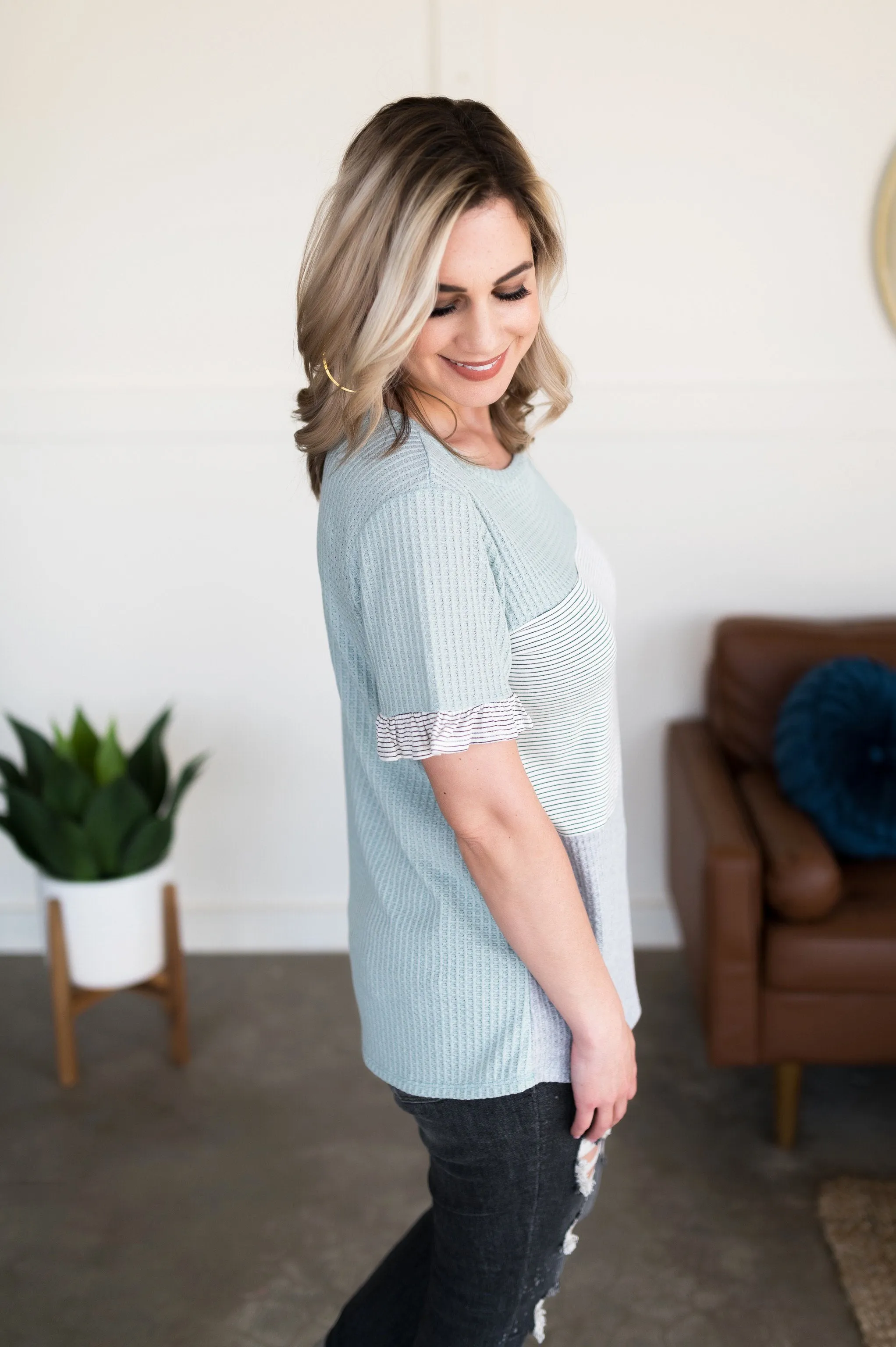 Drift Away Ruffle Sleeve Tee