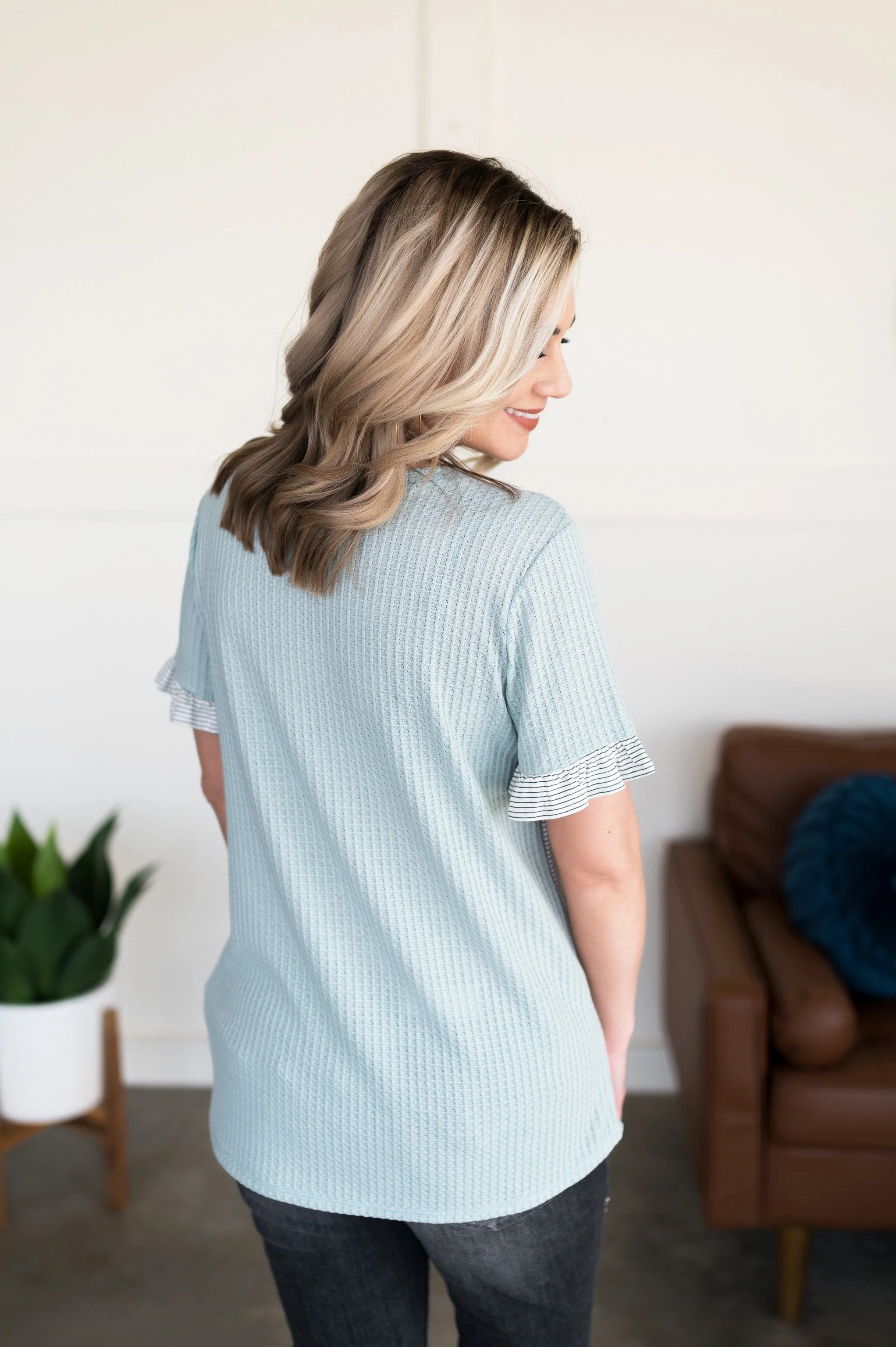 Drift Away Ruffle Sleeve Tee