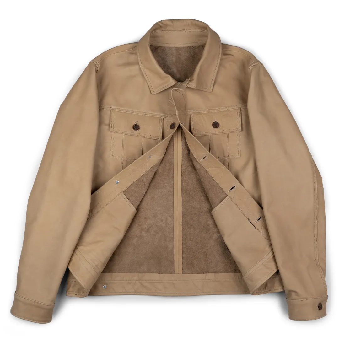 DRIFTER WORK LEATHER JACKET - NATURAL