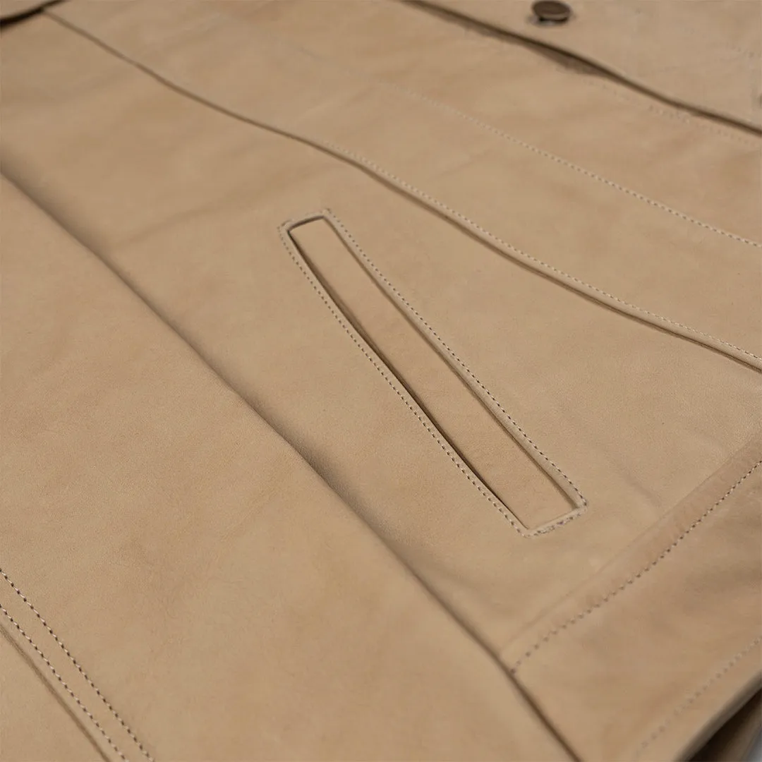 DRIFTER WORK LEATHER JACKET - NATURAL