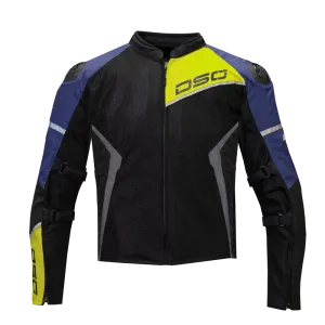 DSG Apex air flow riding jacket racing blue grey yellow fluo
