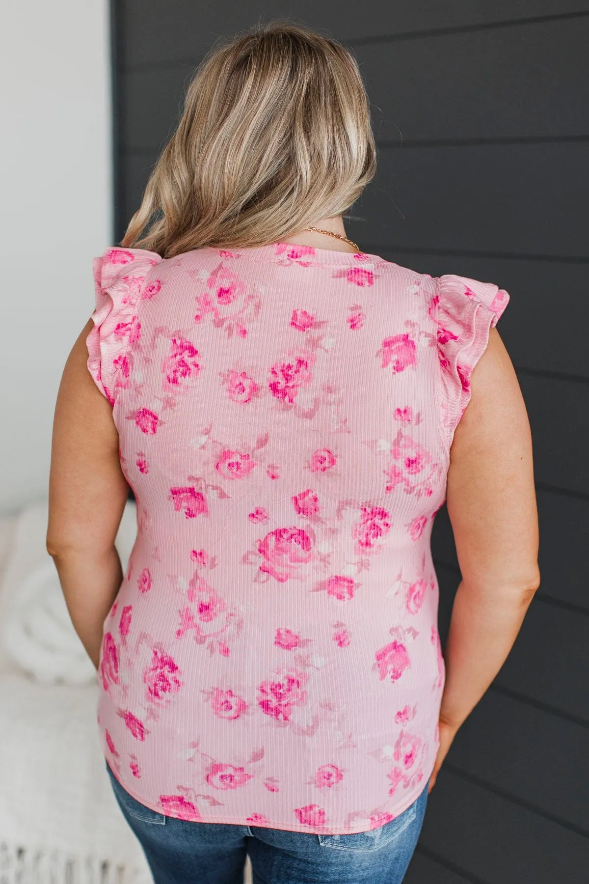 Effortlessly Easy Floral Top- Pink