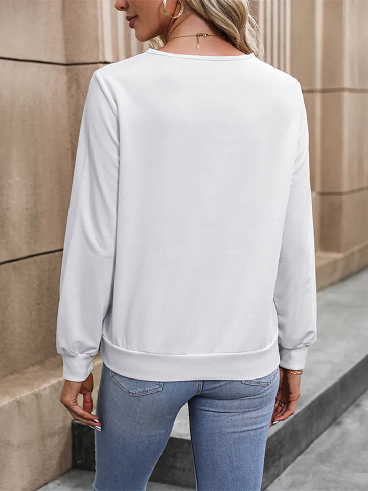 Eila V-Neck Long Sleeve Blouse