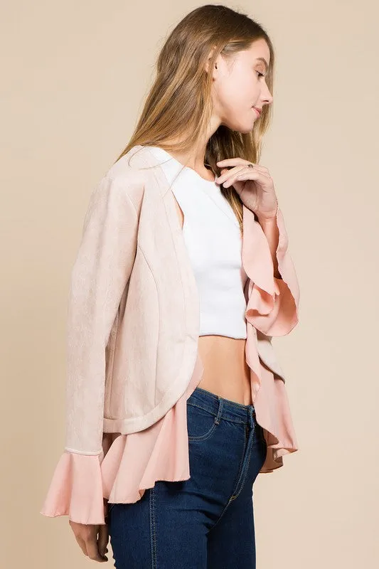ELLA PINK RUFFLE JACKET