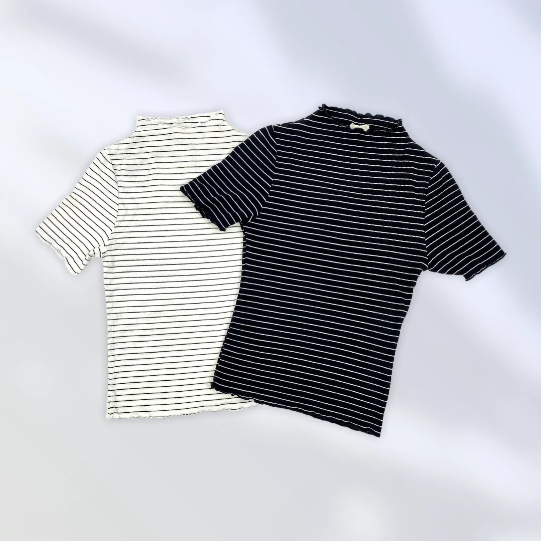 Emma Striped Ruffle Tee