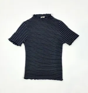 Emma Striped Ruffle Tee