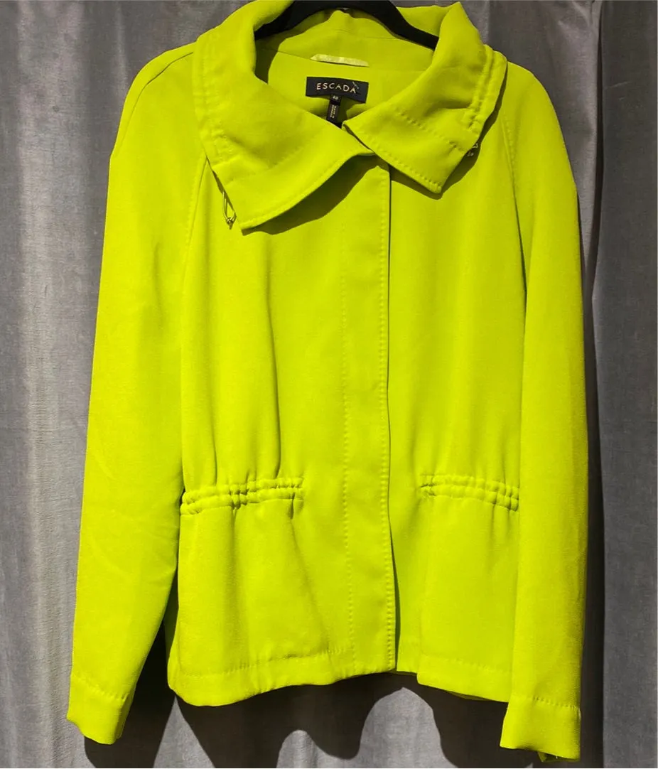 Escada Neon Green Collared Jacket