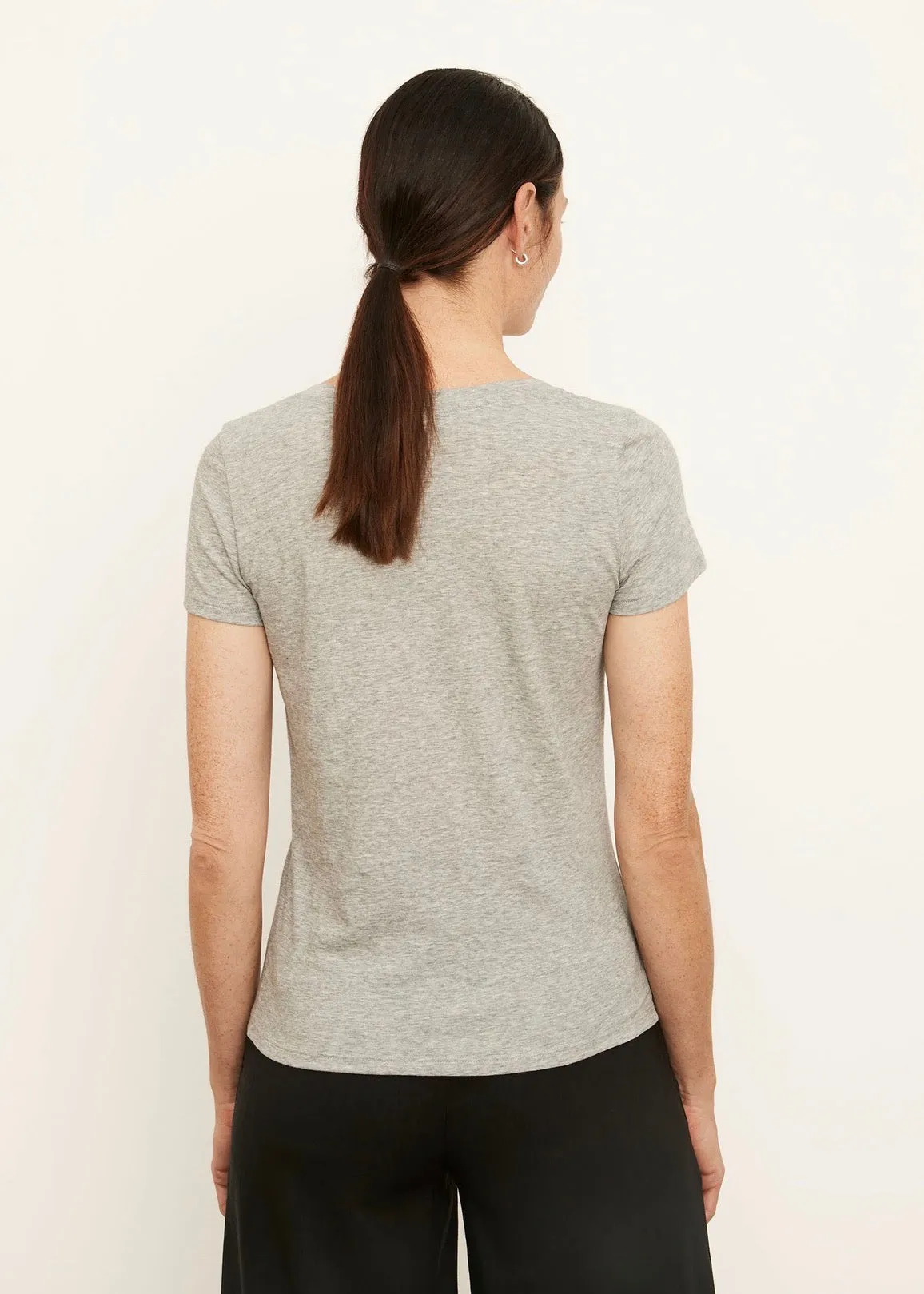 Essential V Neck (Heather Grey)
