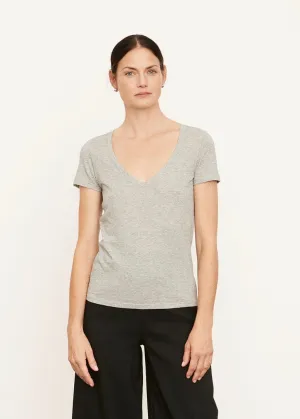 Essential V Neck (Heather Grey)