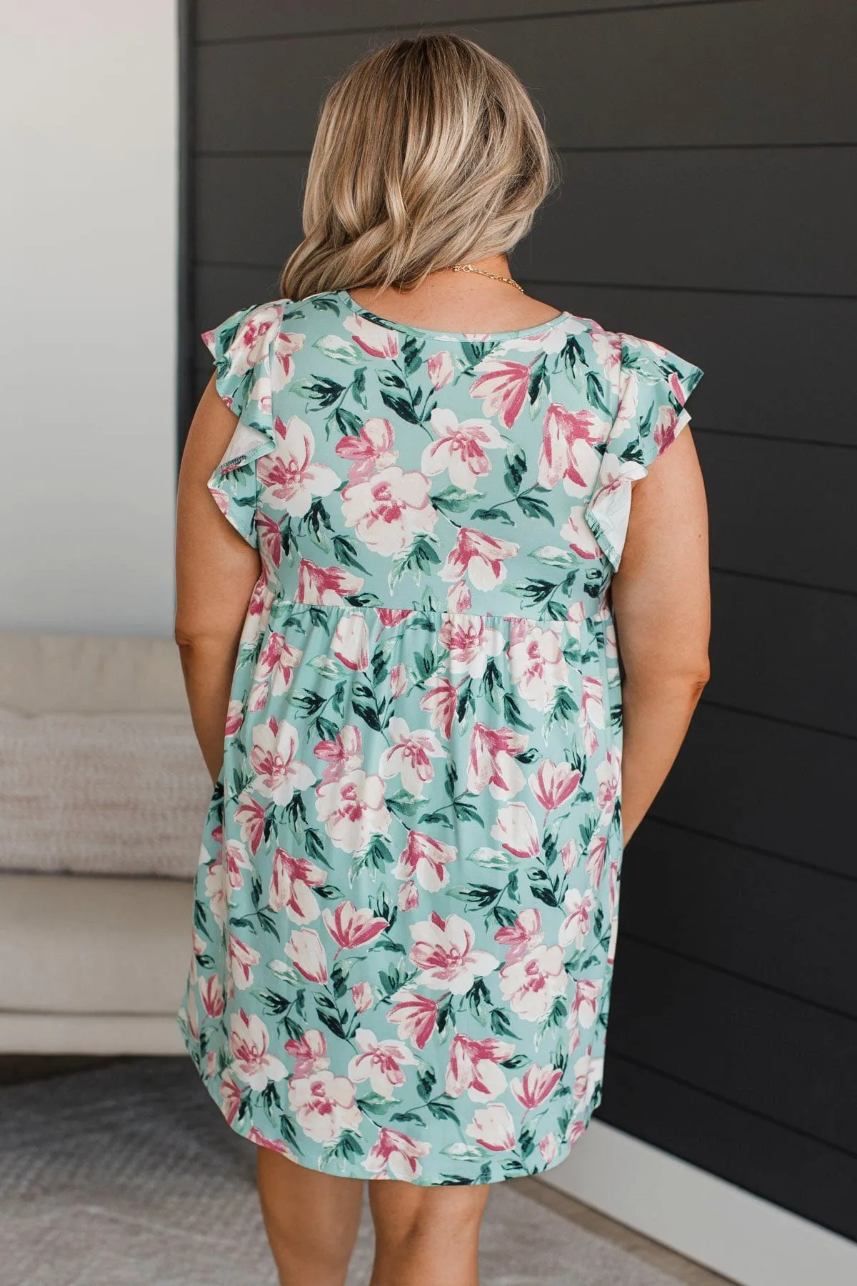 Everyday Best Floral Dress- Robins Egg Blue