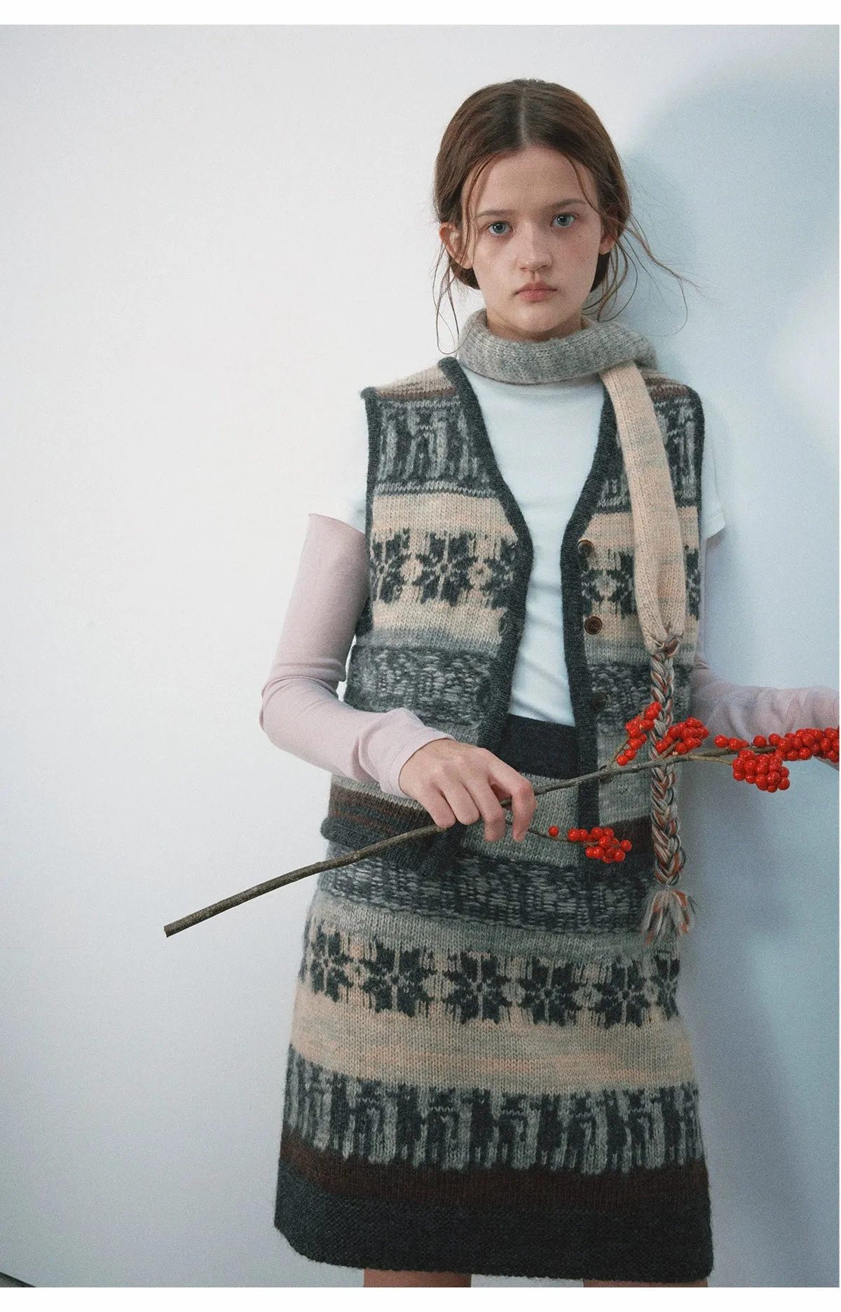 Fair Isle Knit Skirt