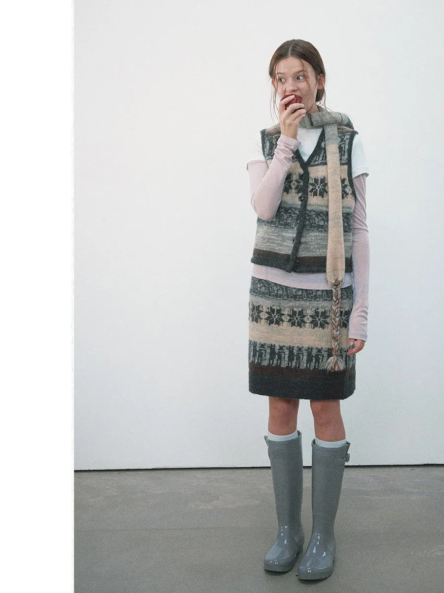 Fair Isle Knit Skirt