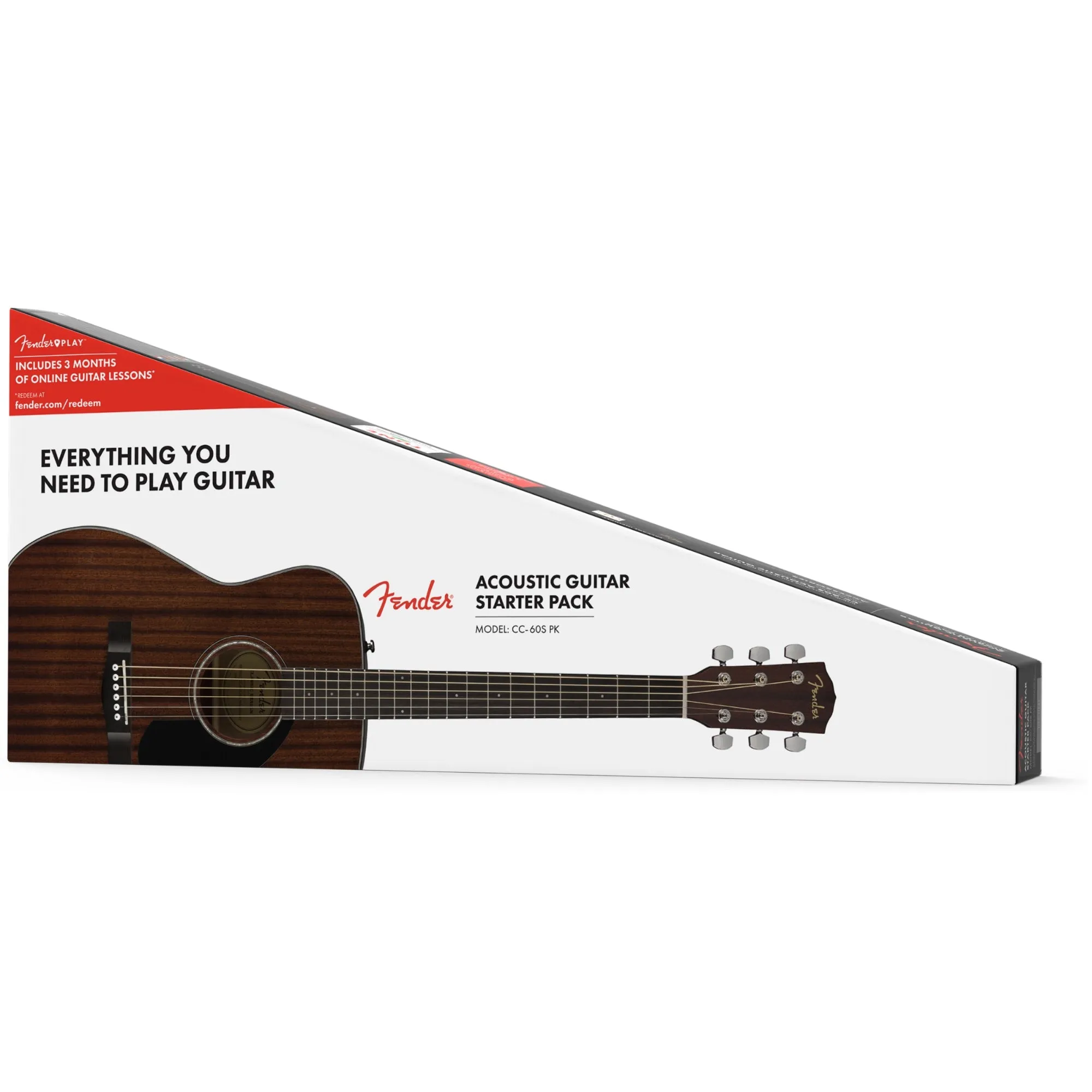 Fender CC-60S Acoustic Guitar Pack V2, All-Mahogany