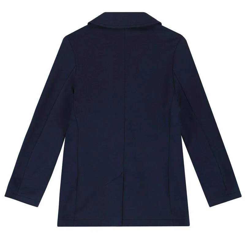 Fitted Blazer With Embroidered Logo