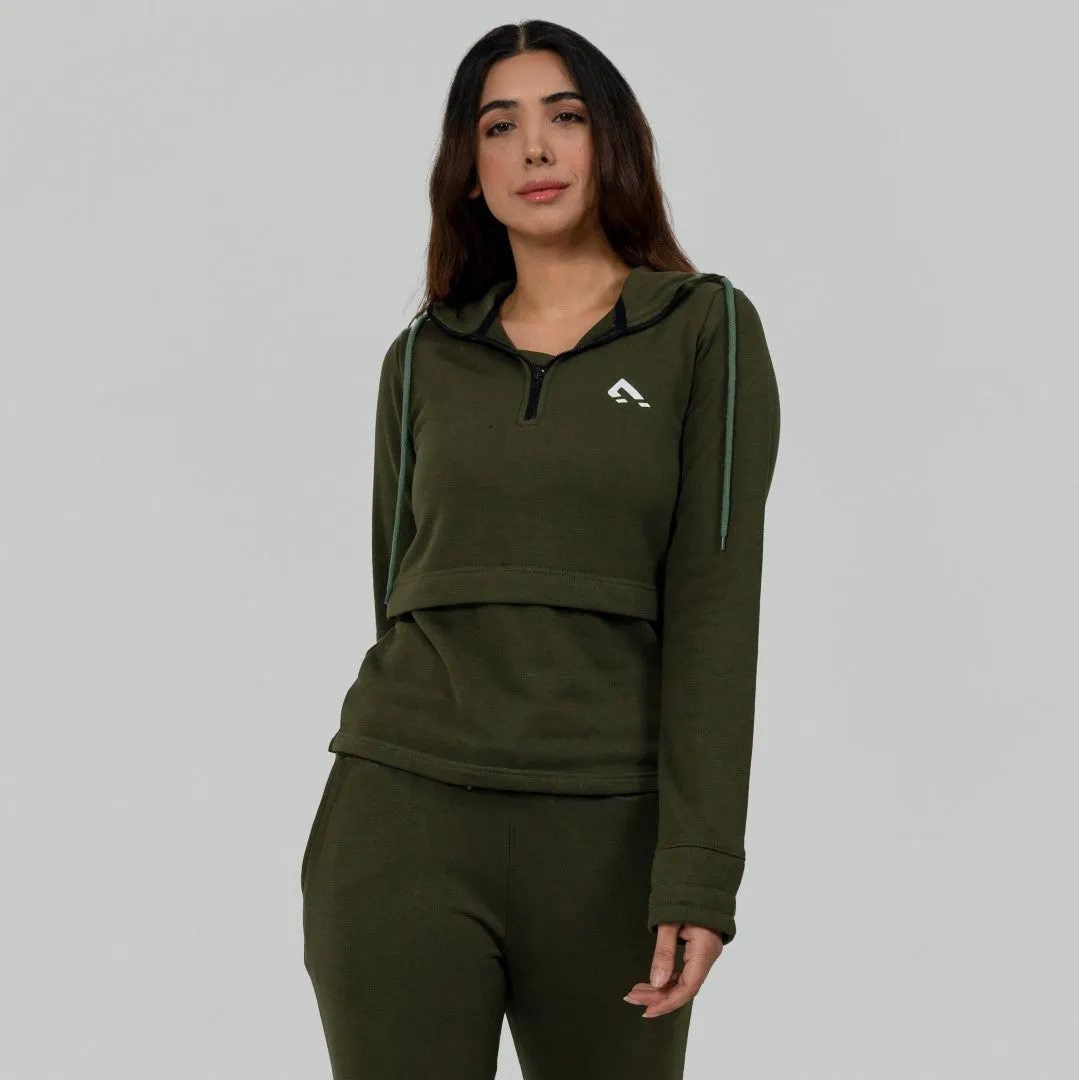 Flex Terry Hoodie - Olive