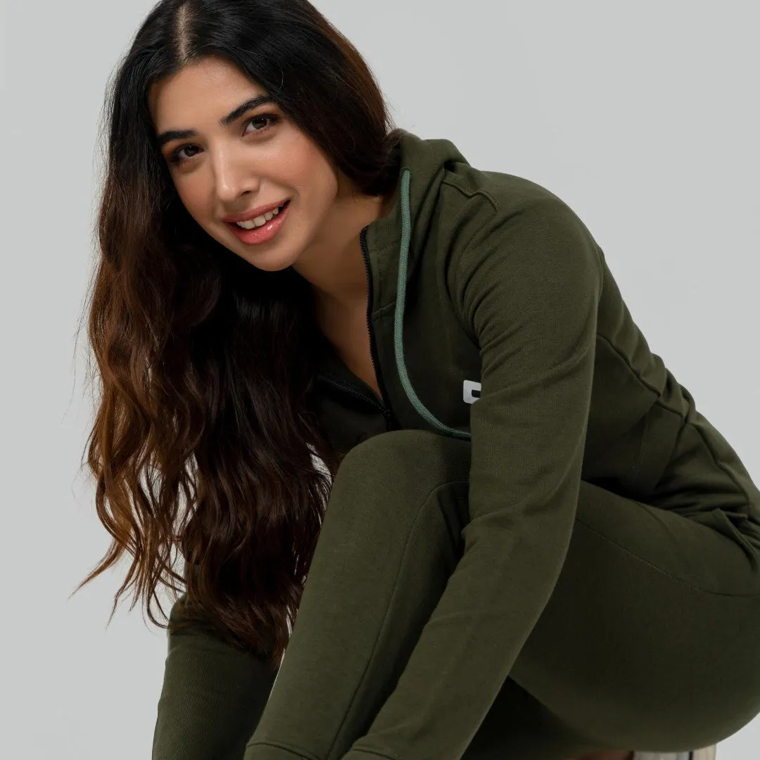Flex Terry Hoodie - Olive