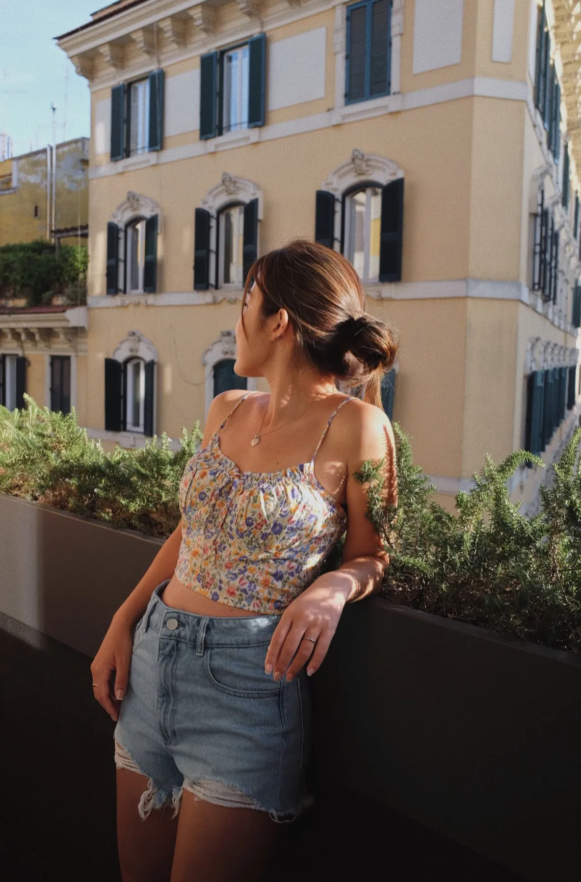 Flower Bed Cropped Cami Top