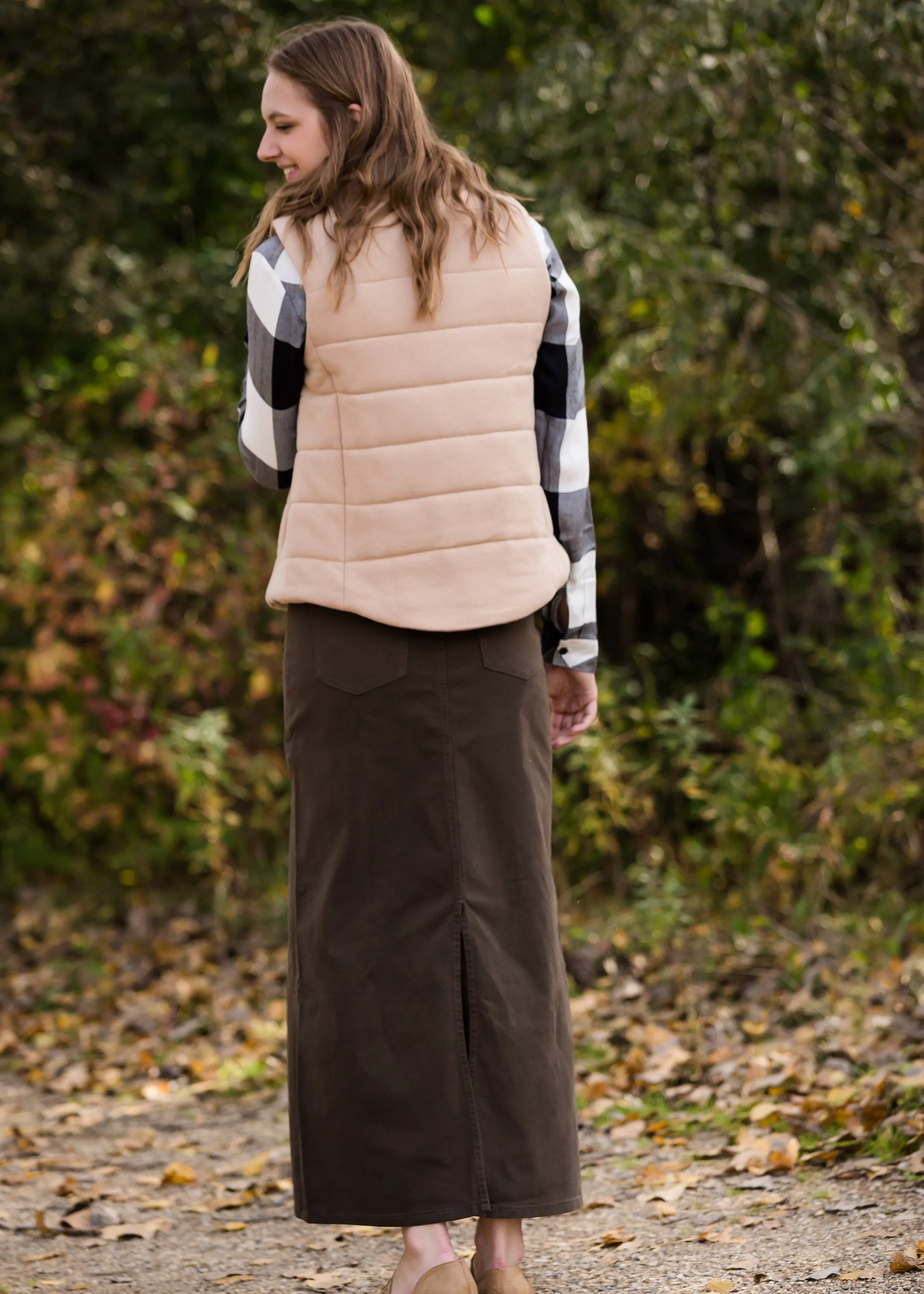 French Terry Padded Puffer Vest - FINAL SALE