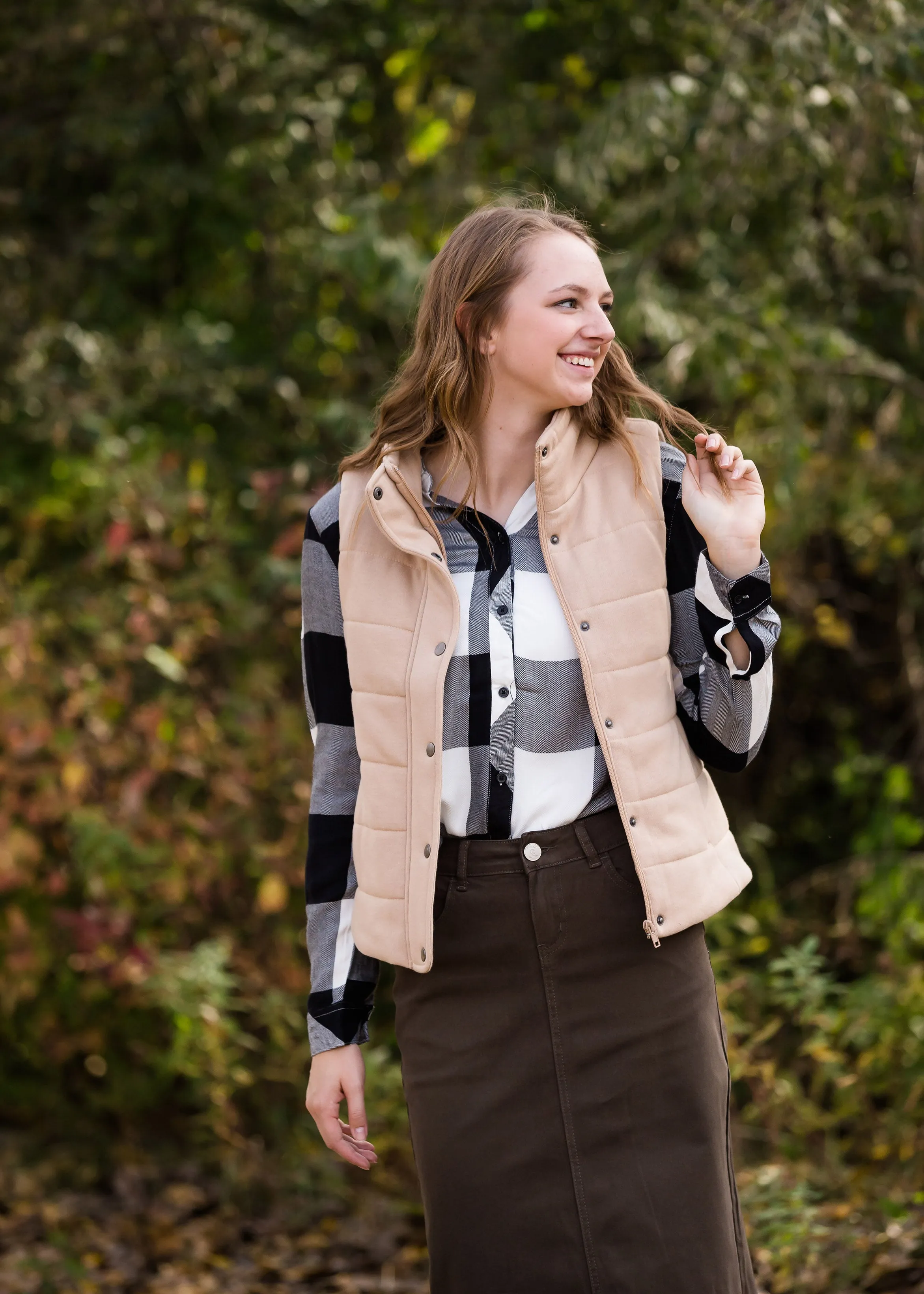 French Terry Padded Puffer Vest - FINAL SALE