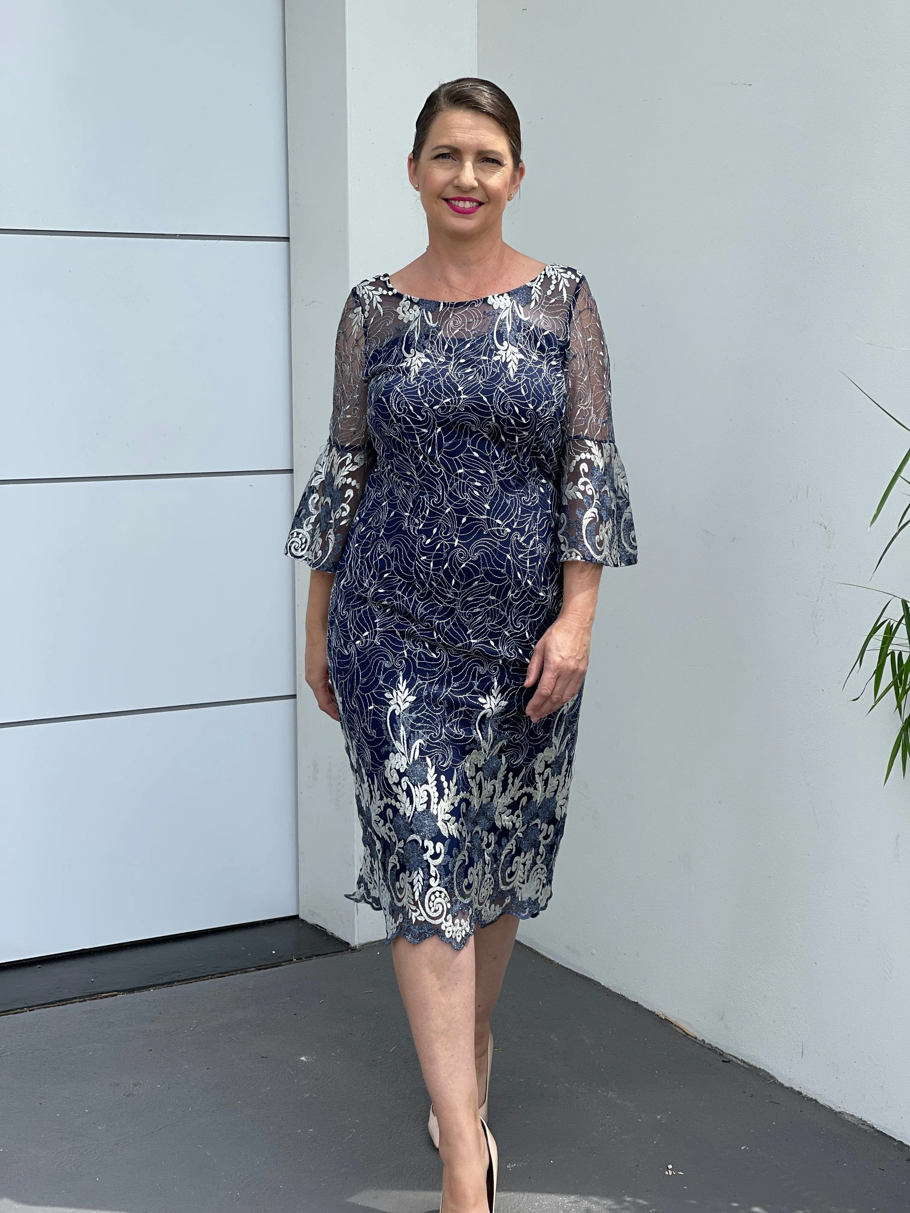 Ginna Navy Evening Dress