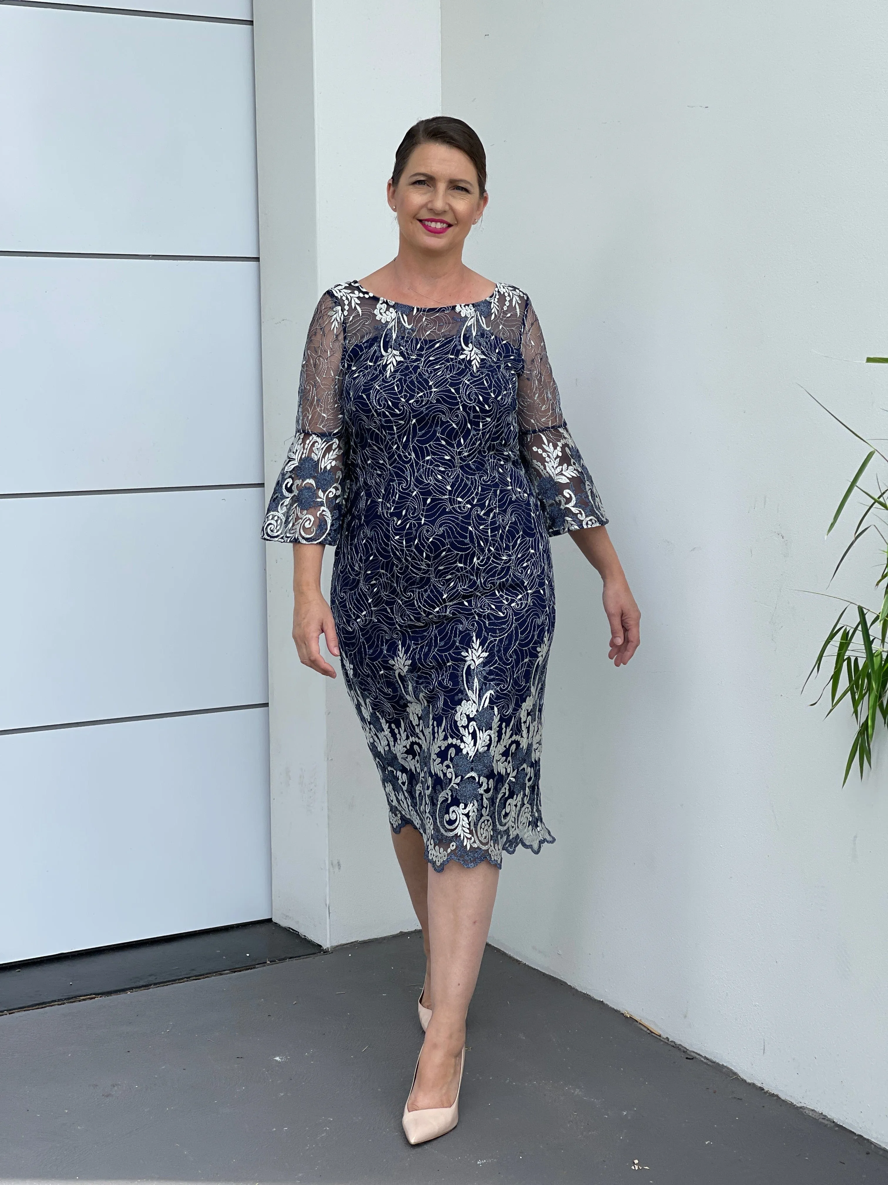 Ginna Navy Evening Dress