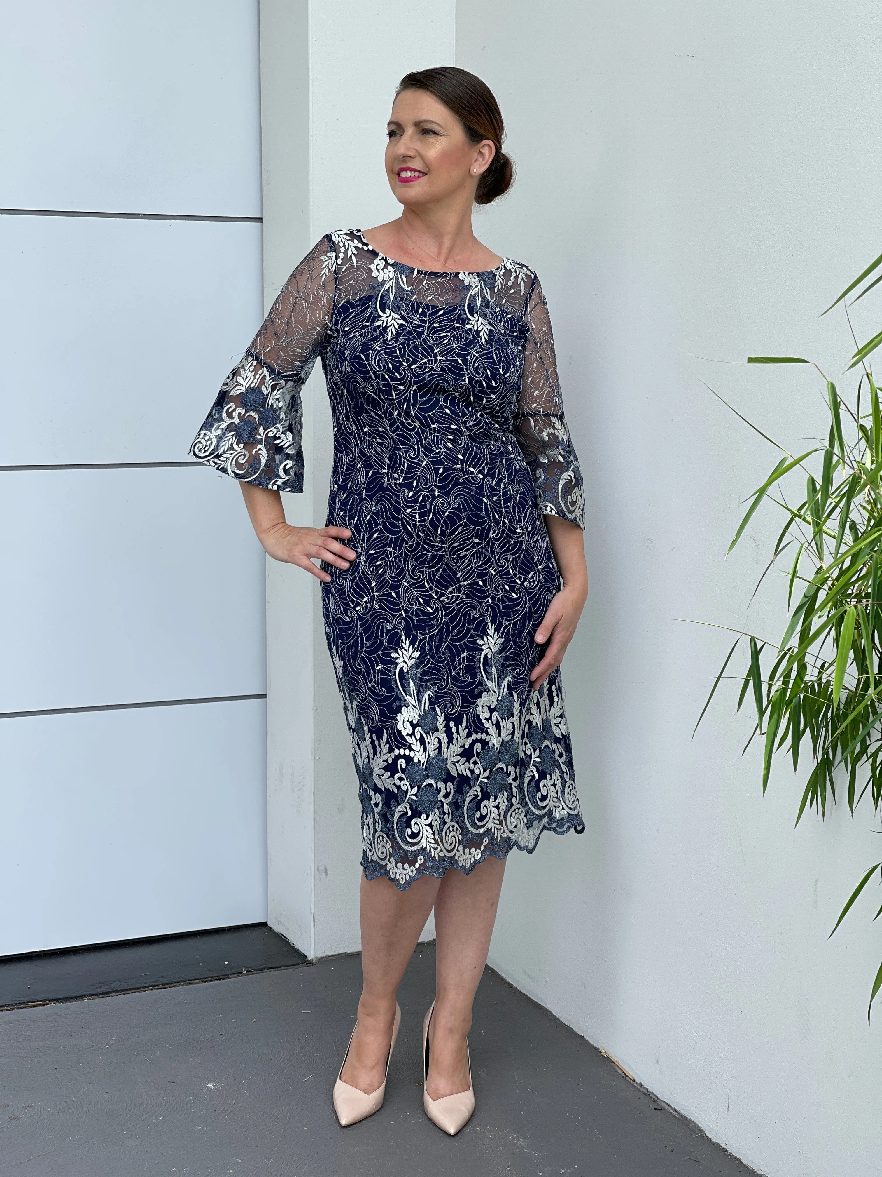 Ginna Navy Evening Dress