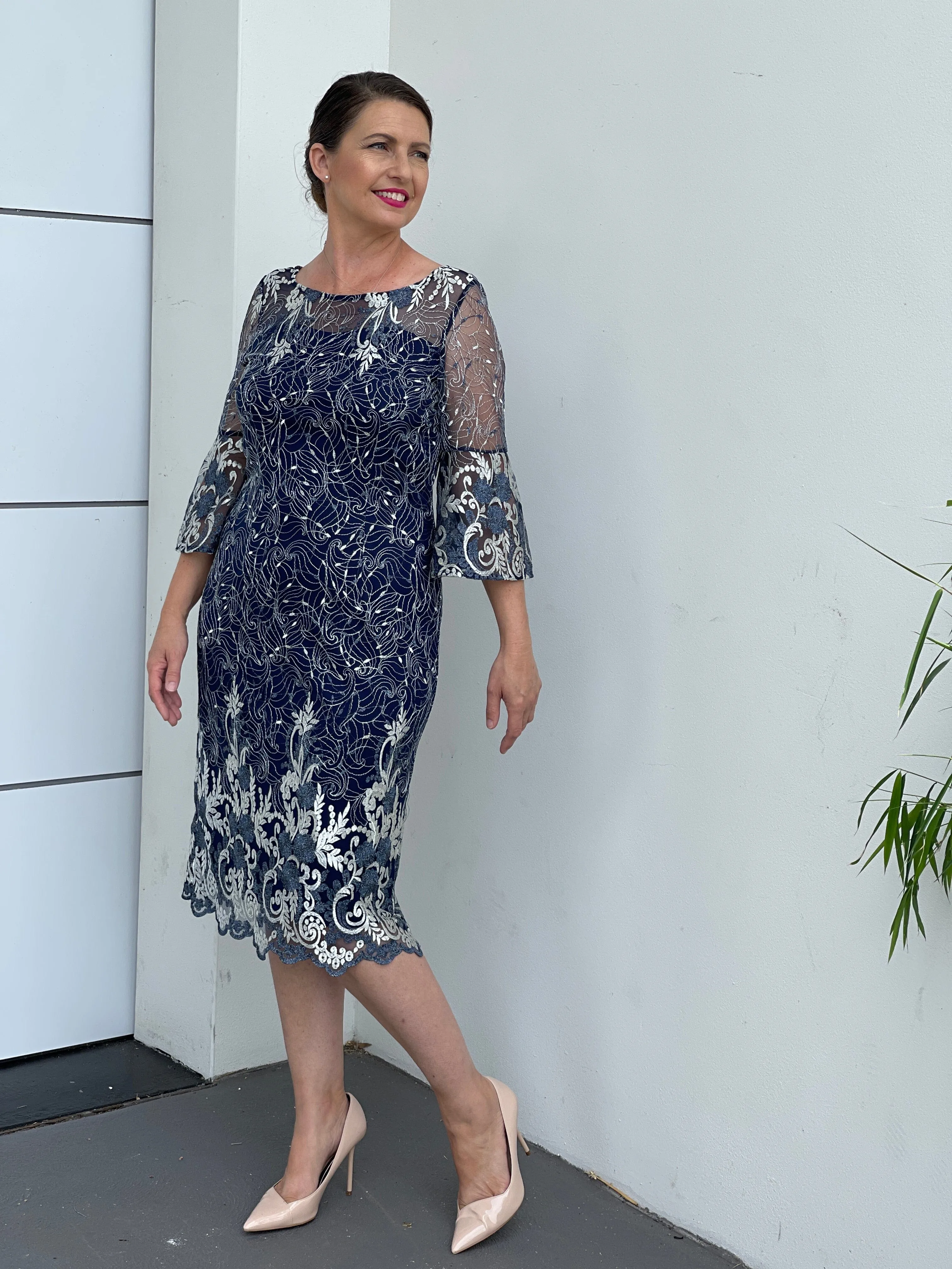 Ginna Navy Evening Dress