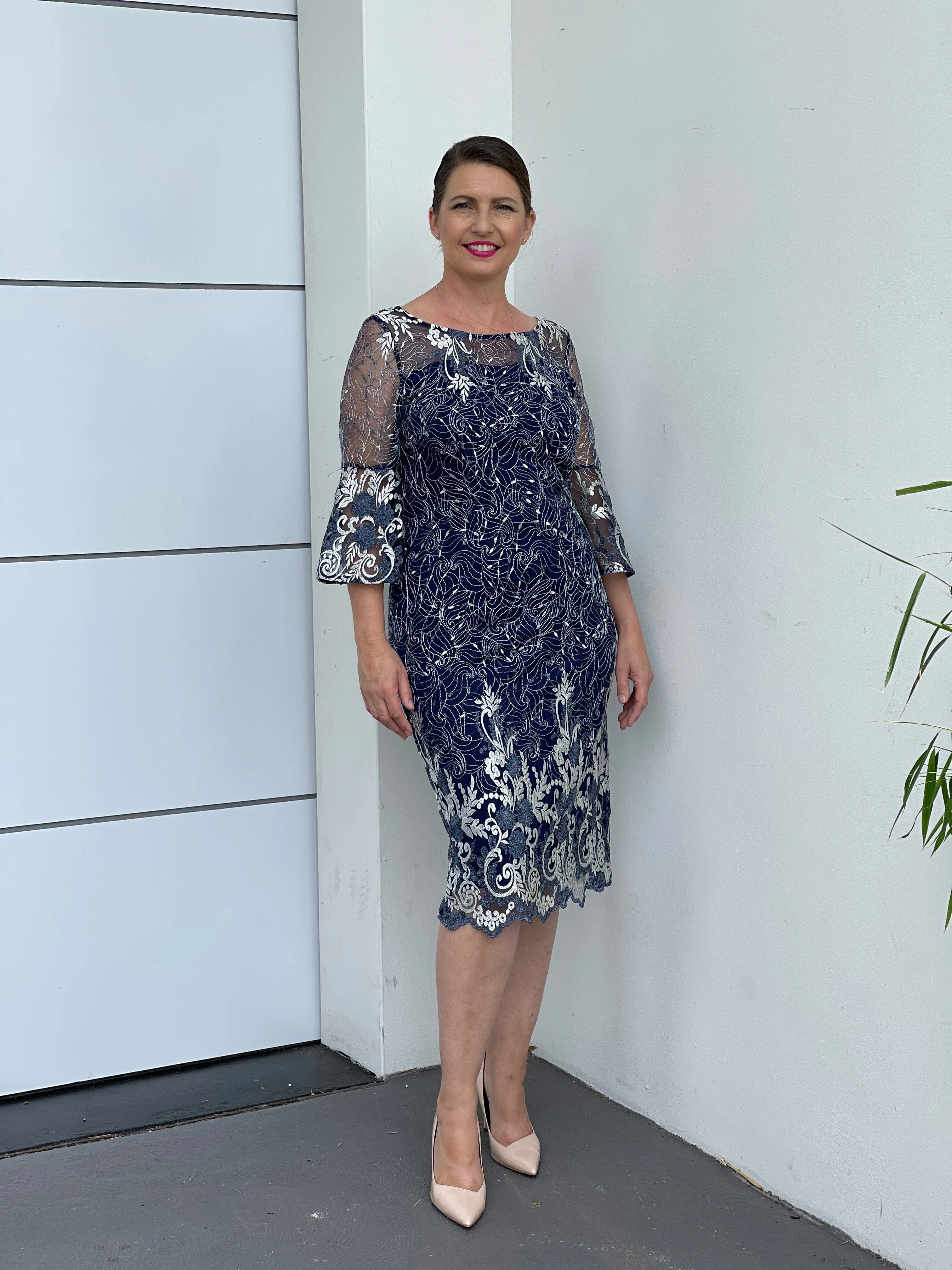 Ginna Navy Evening Dress