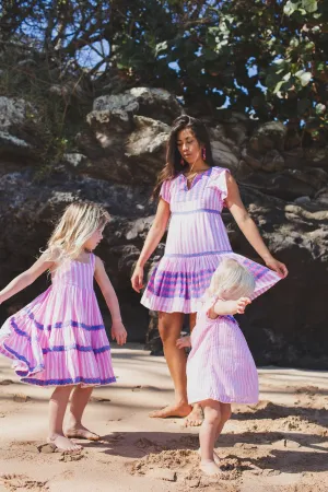 Girl's Maxi Dress | Pink Stripe