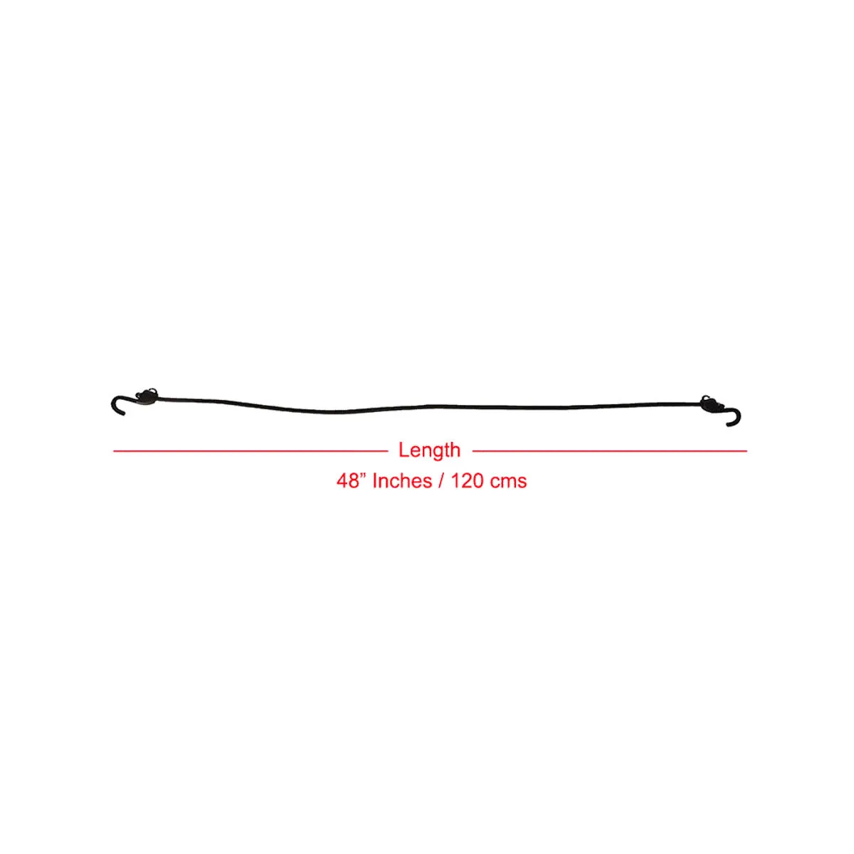 Grappler Bungee Tie-Down - 48"/120cms - Black - 8mm - Pack of 2