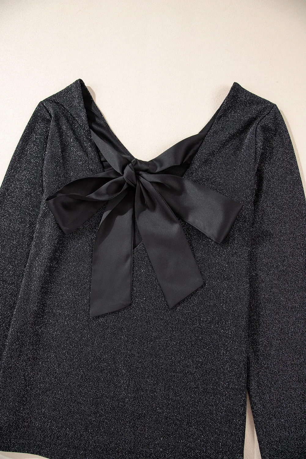 Hailey Bow V-Neck Long Sleeve Blouse