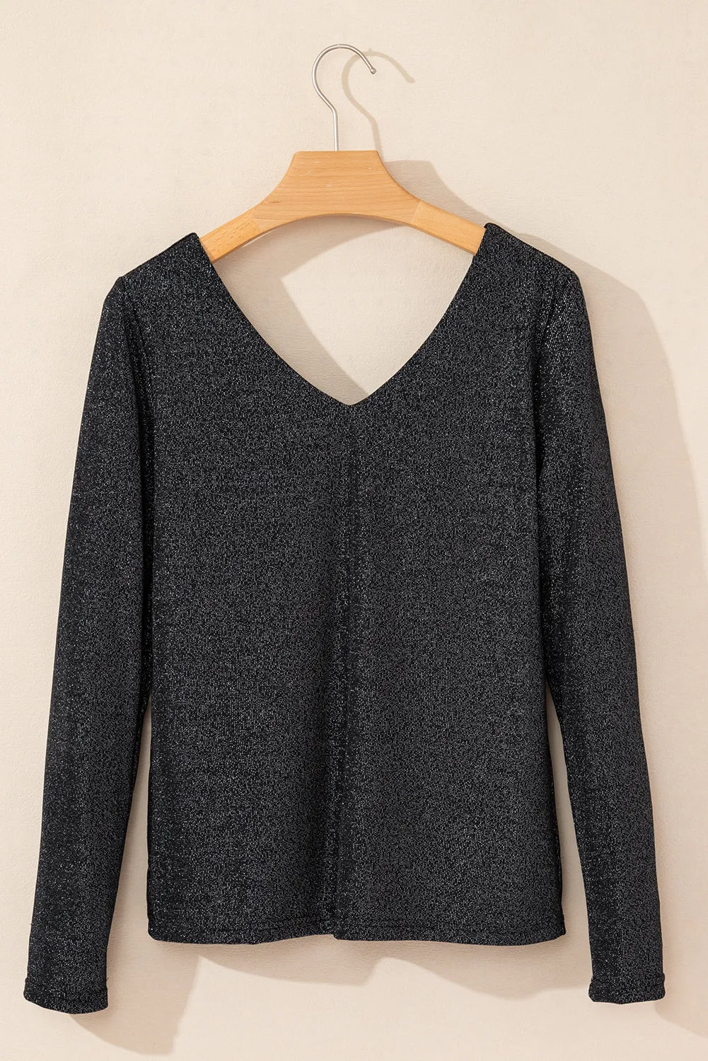 Hailey Bow V-Neck Long Sleeve Blouse