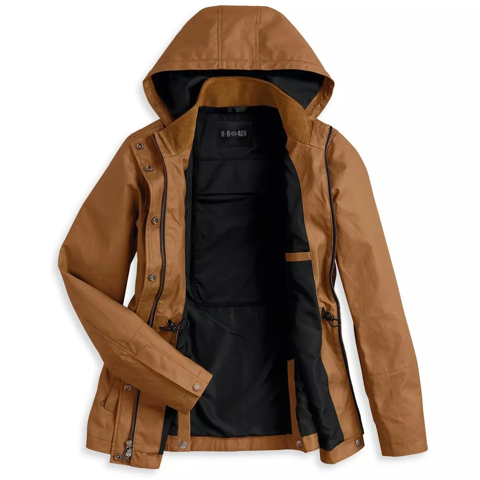 Harley-Davidson® Women's Panorama ADV Waxed Hooded Riding Jacket